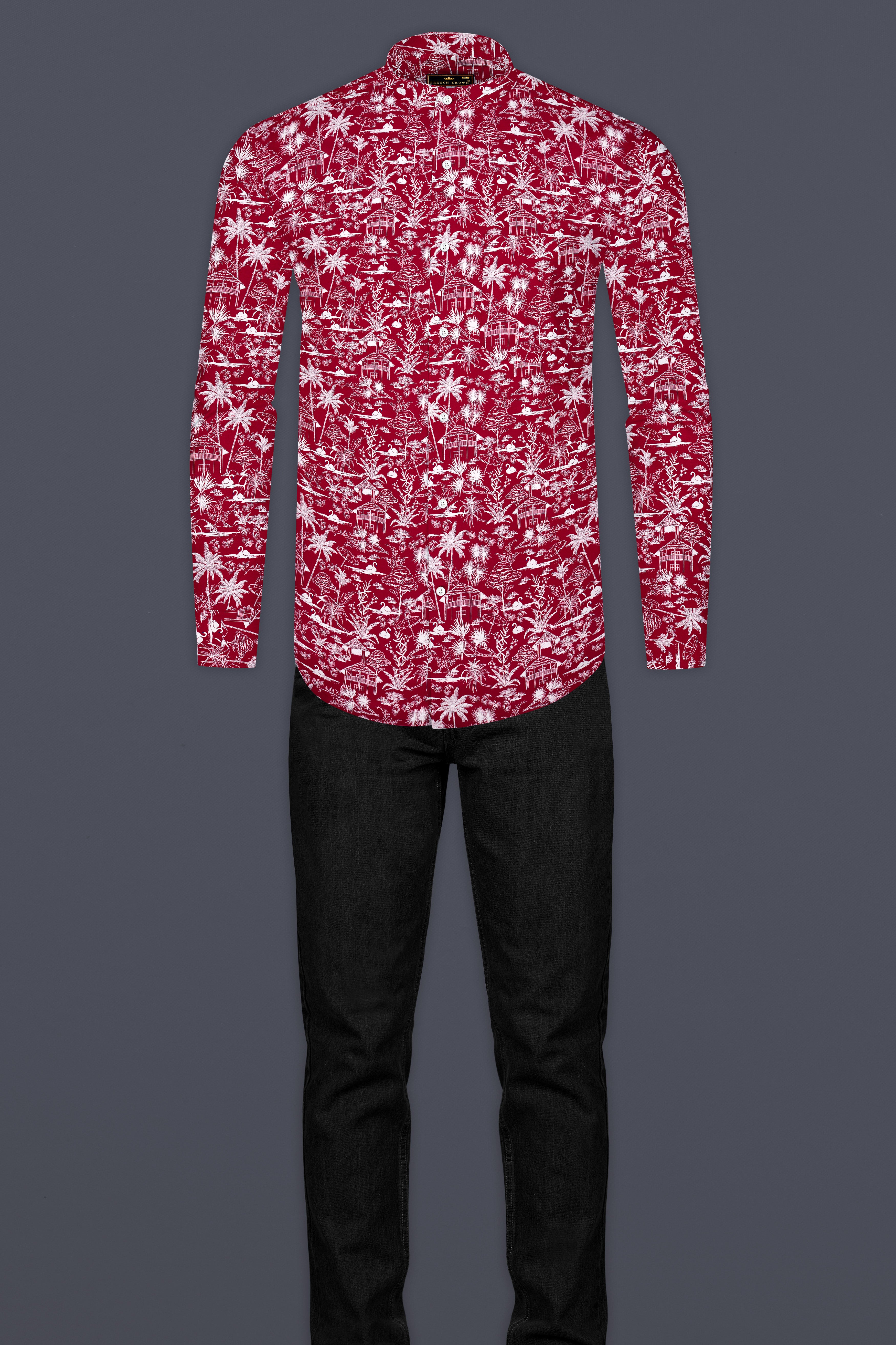 Reddish Printed Royal Oxford Shirt