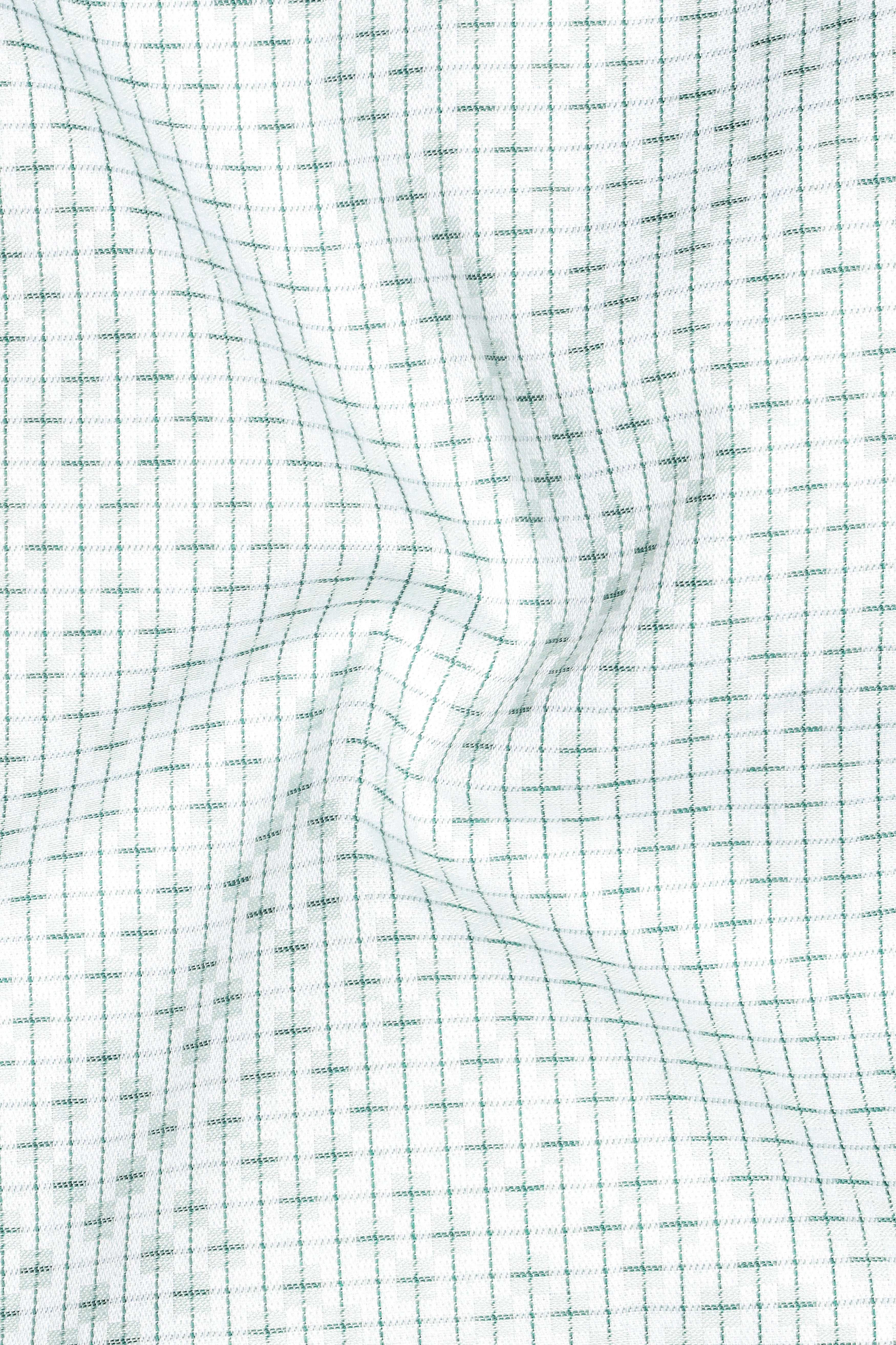 Nobel Light Green Dobby Textured Premium Giza Cotton Shirt