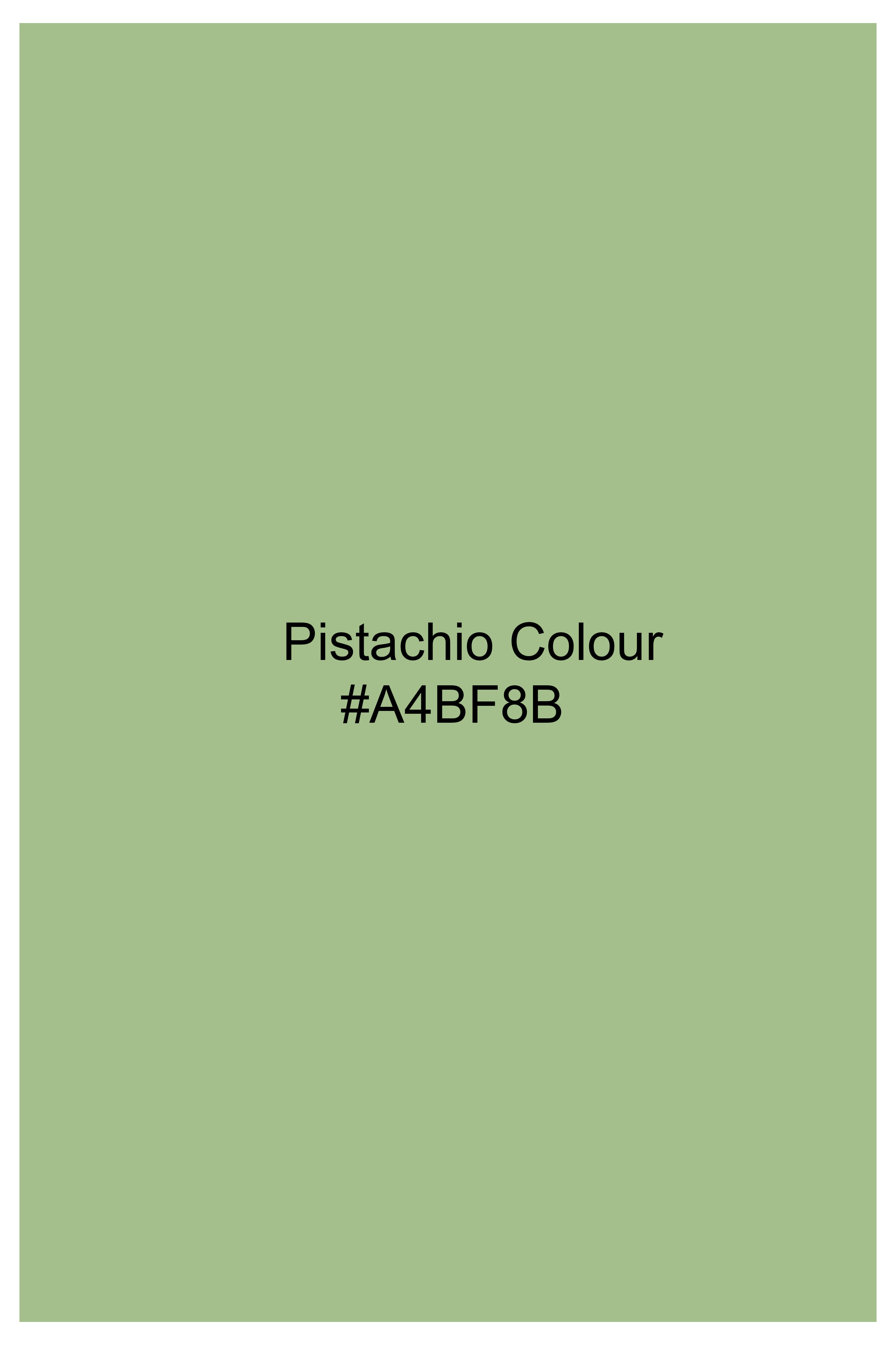 Pistachio Green Jacquard Textured Premium Giza Cotton Shirt