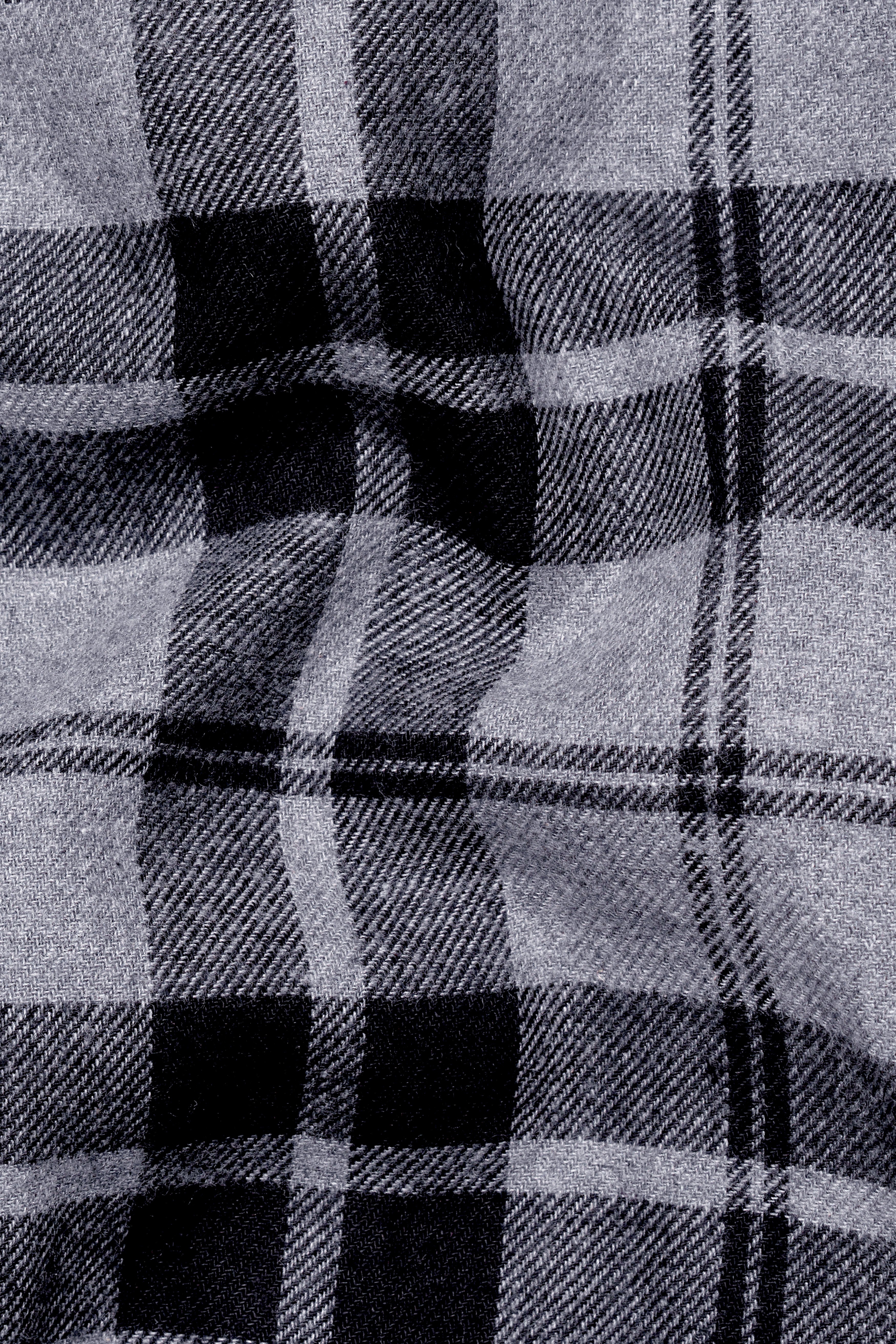 Vensu Gray with Tealish Black Checkered Flannel Bomber Jacket