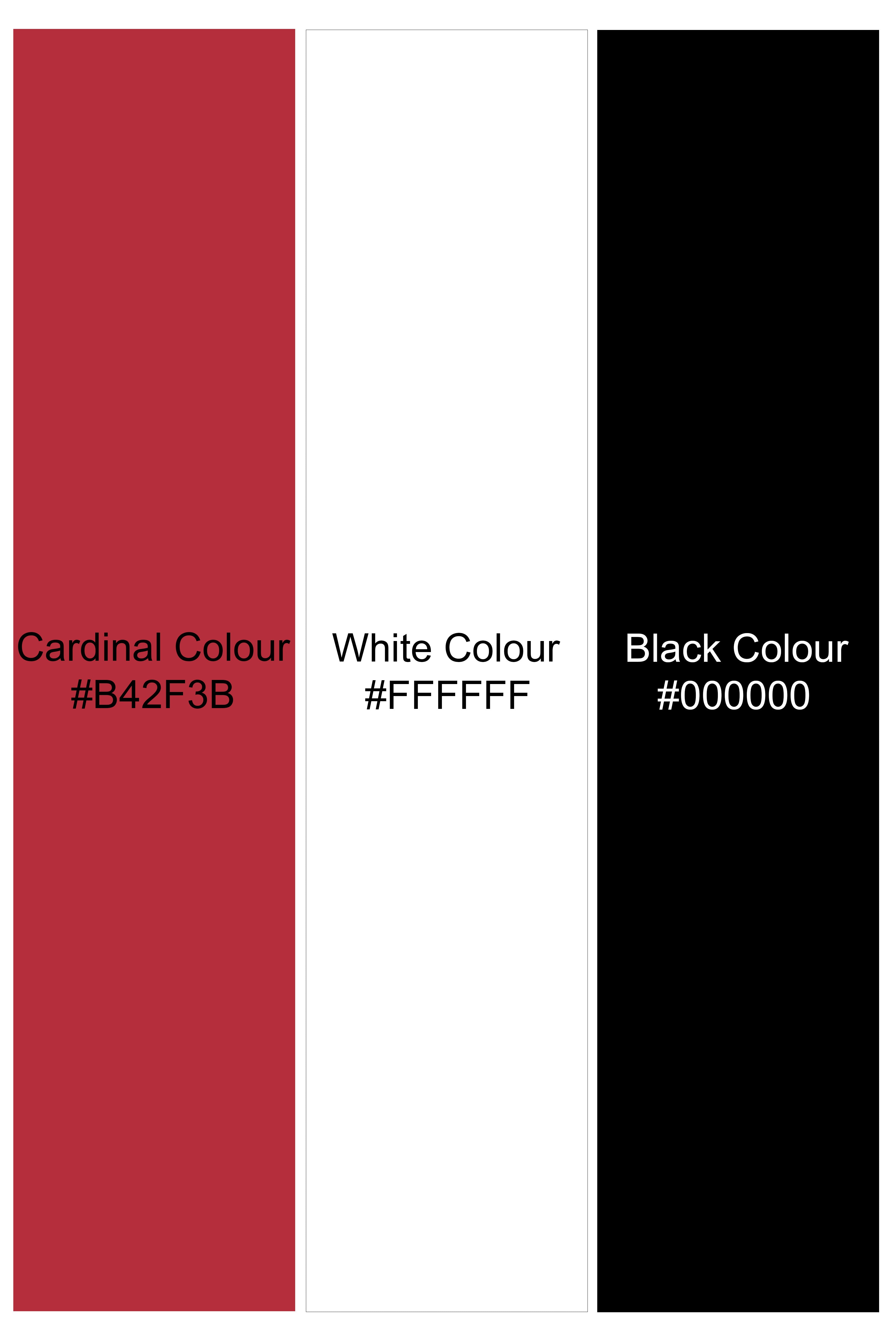Cardinal Red and Black Premium Tencel Designer Shirt
