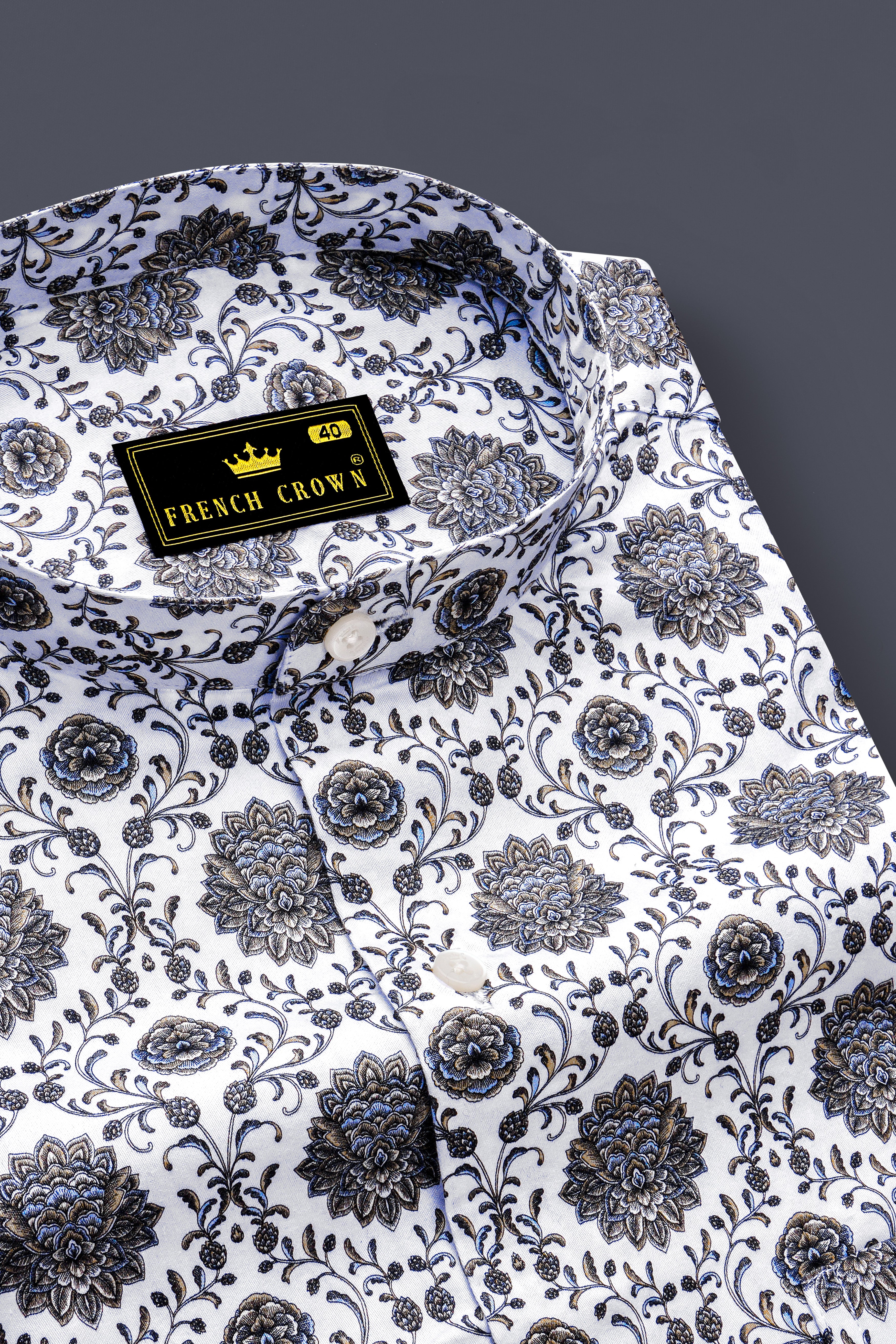 Bright White and Black Ethnic Printed Super Soft Premium Cotton Shirt