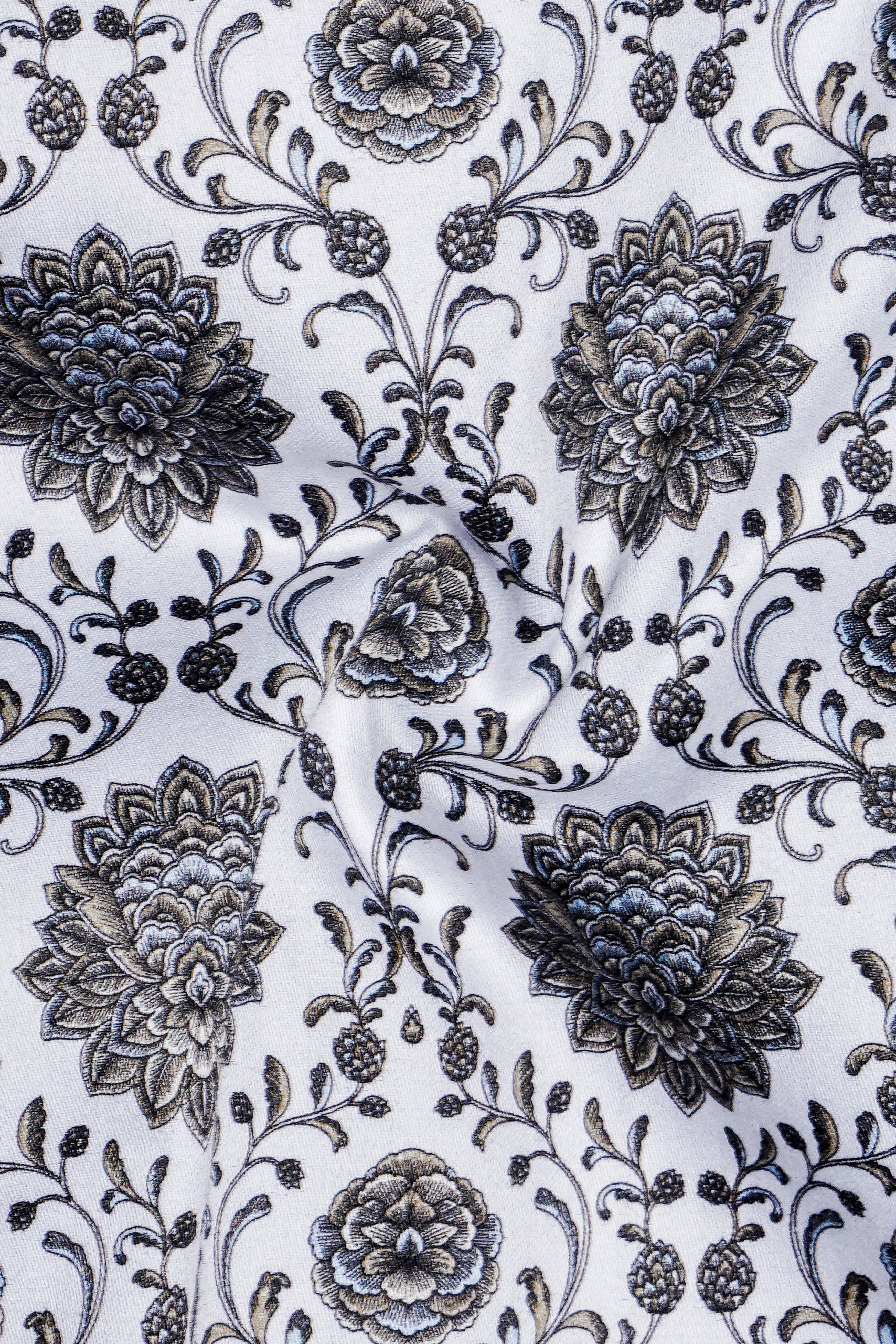 Bright White and Black Ethnic Printed Super Soft Premium Cotton Shirt
