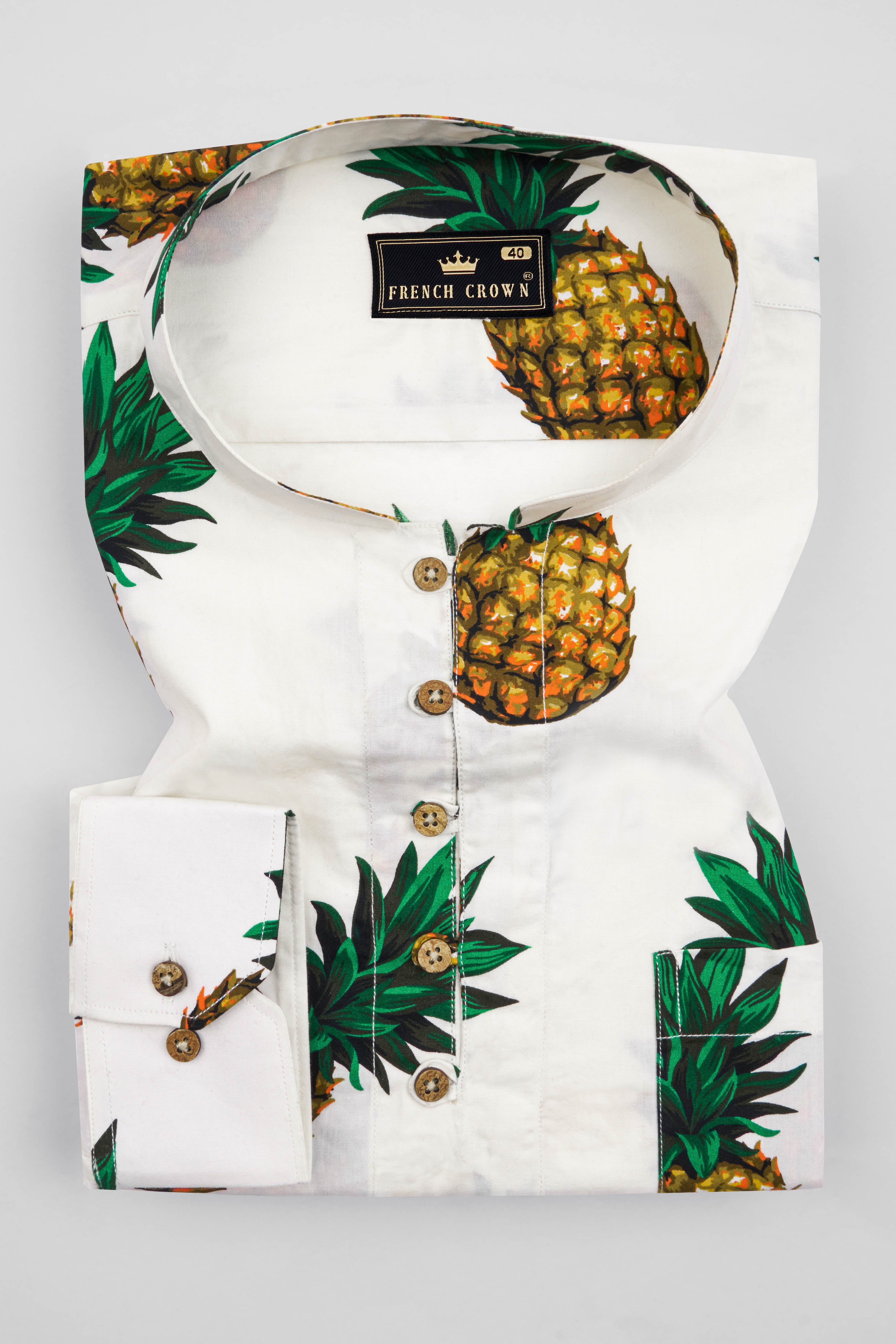 Pineapple Printed Cotton Pant Top