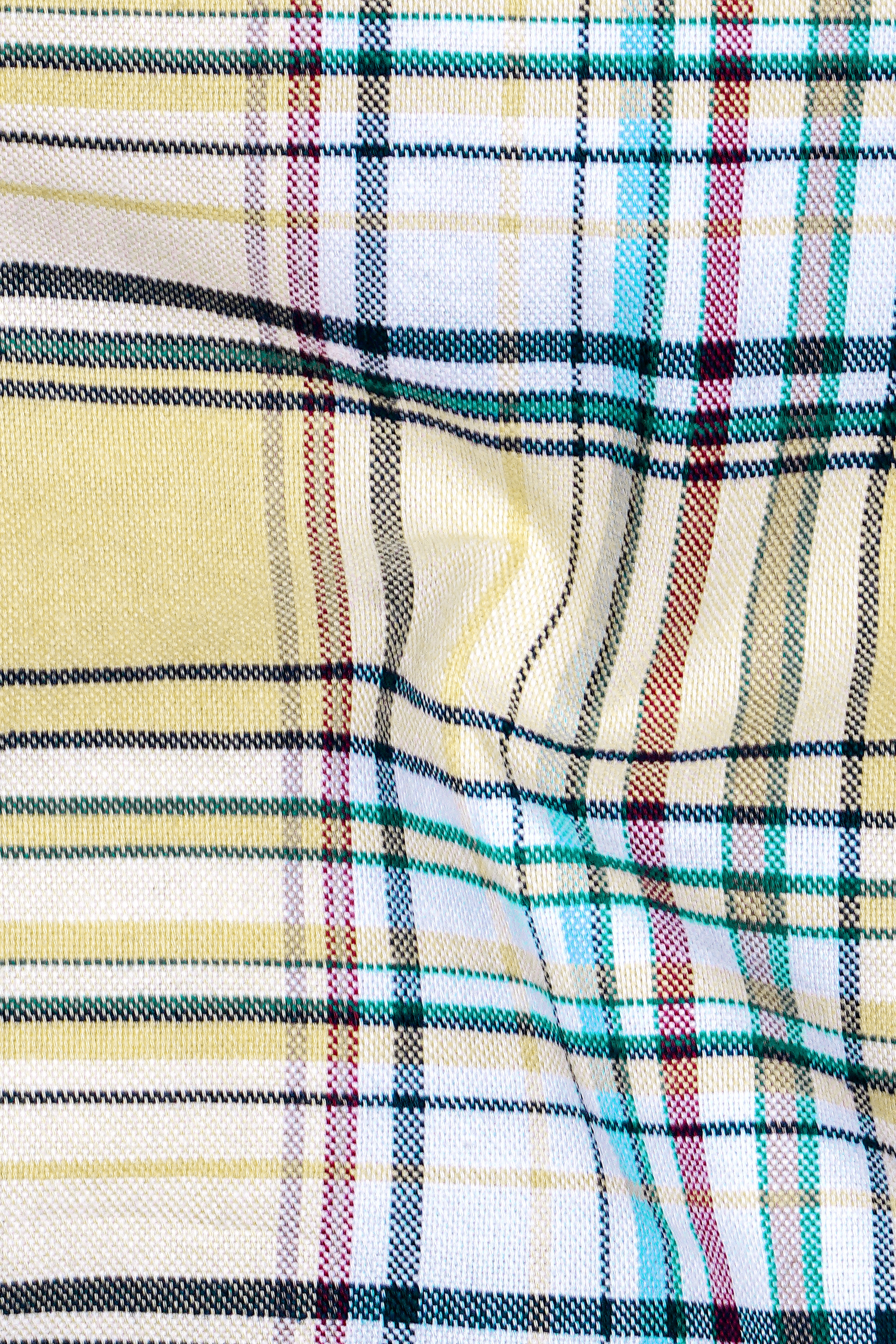 Chamois Beige with Oxley Green and Brownish Checkered Royal Oxford Shirt