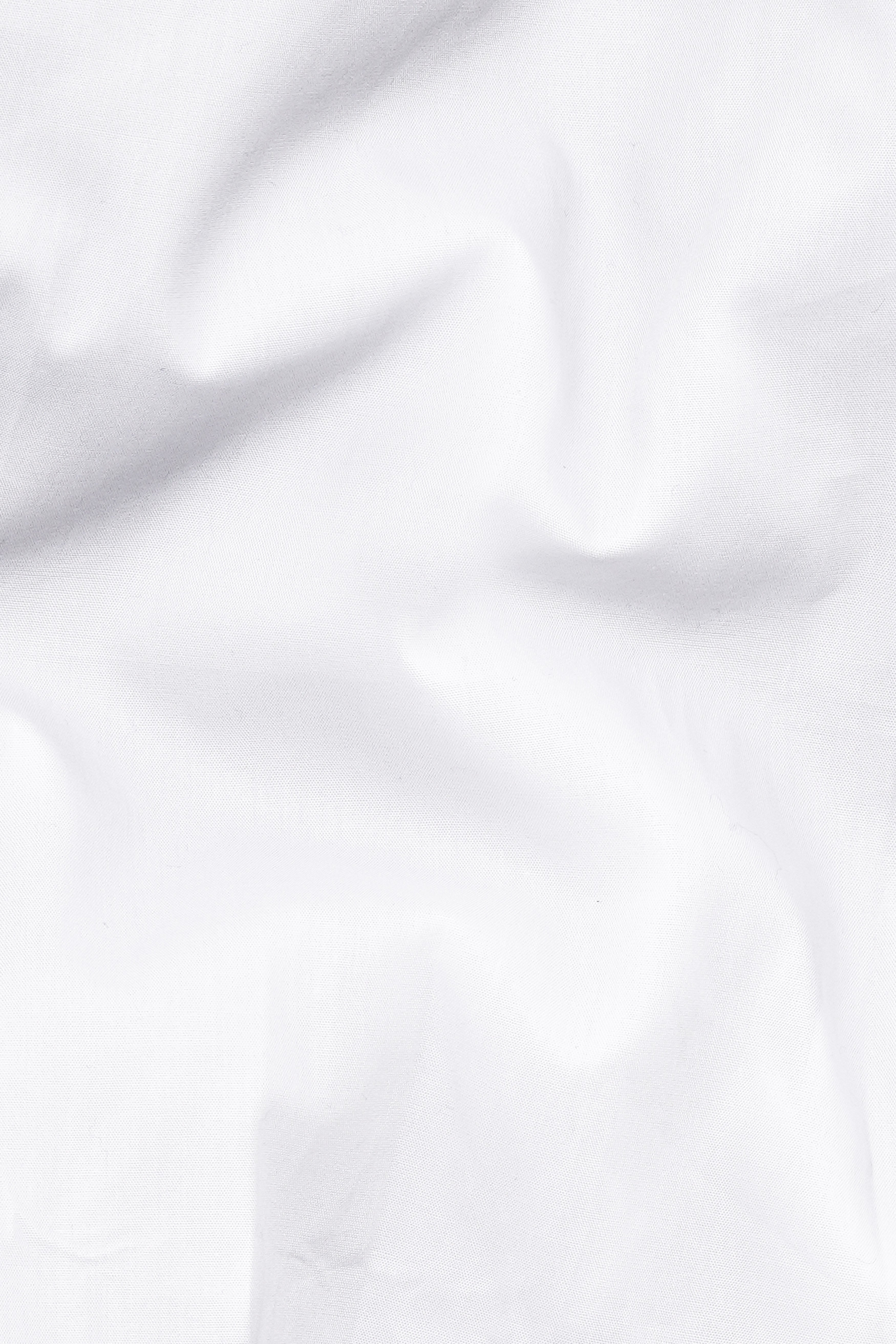 Bright White Wing Collar Premium Cotton Designer Shirt