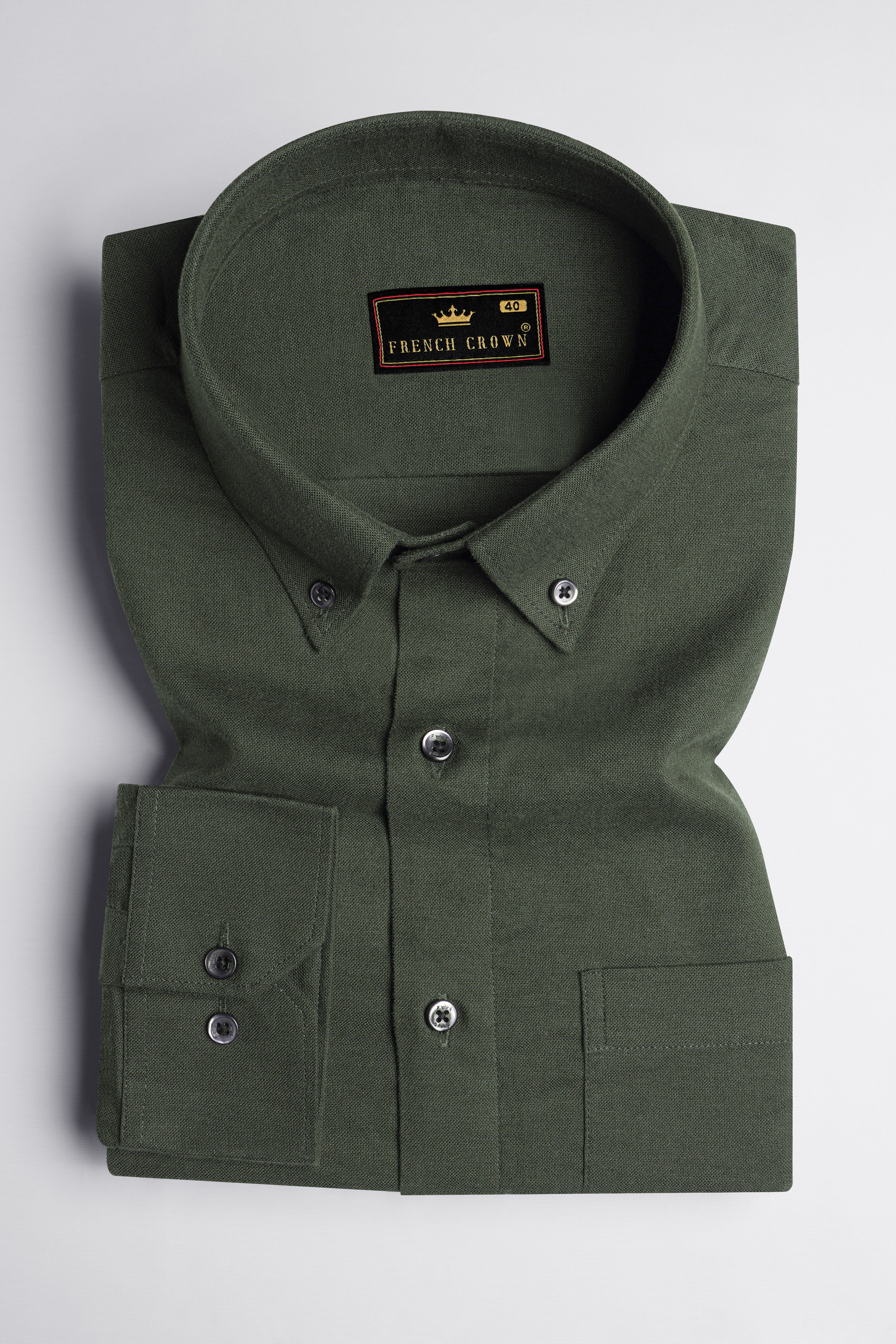 Olive green cheap dress shirt mens