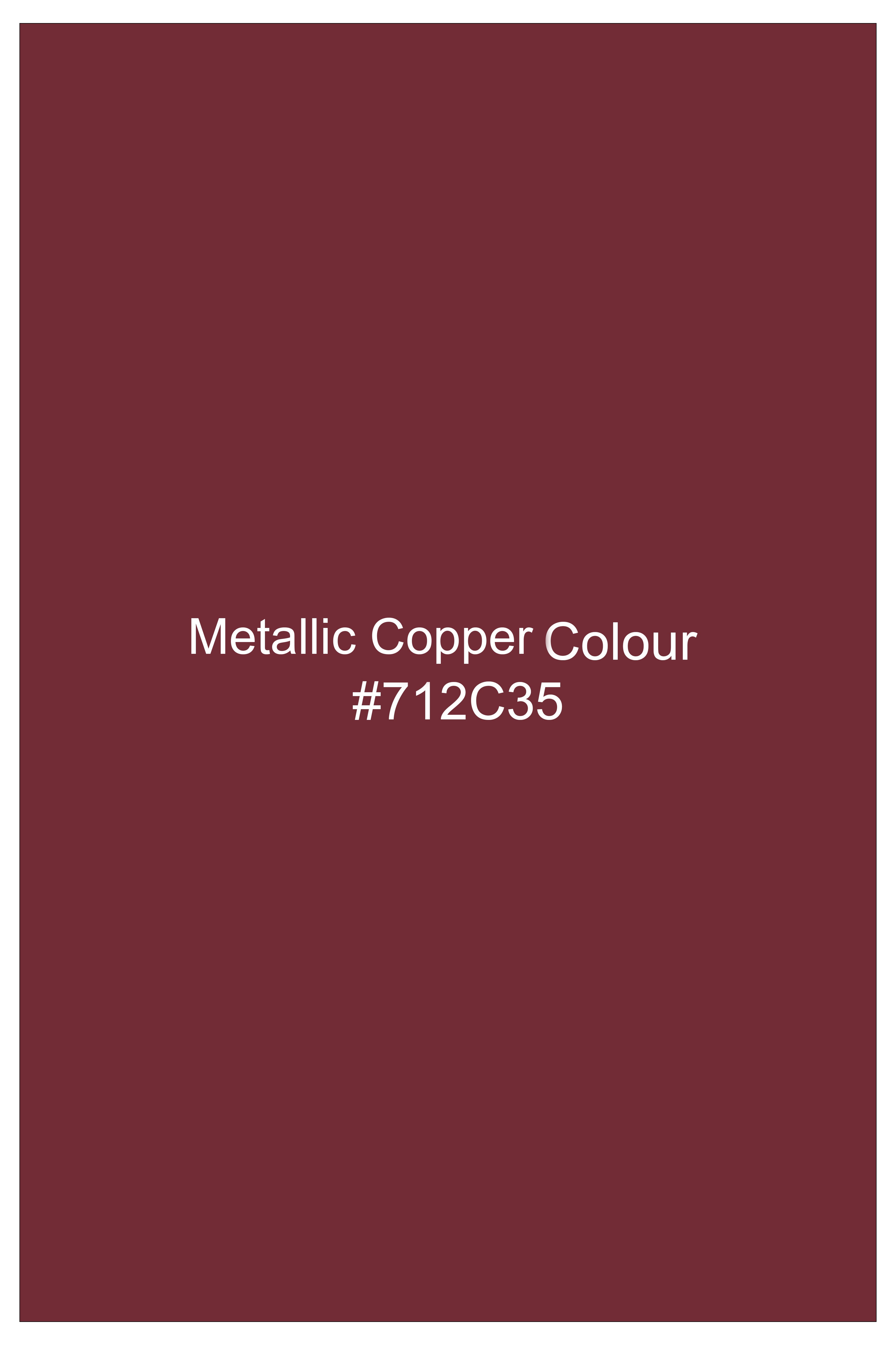 Metallic Copper Red Flannel Shirt