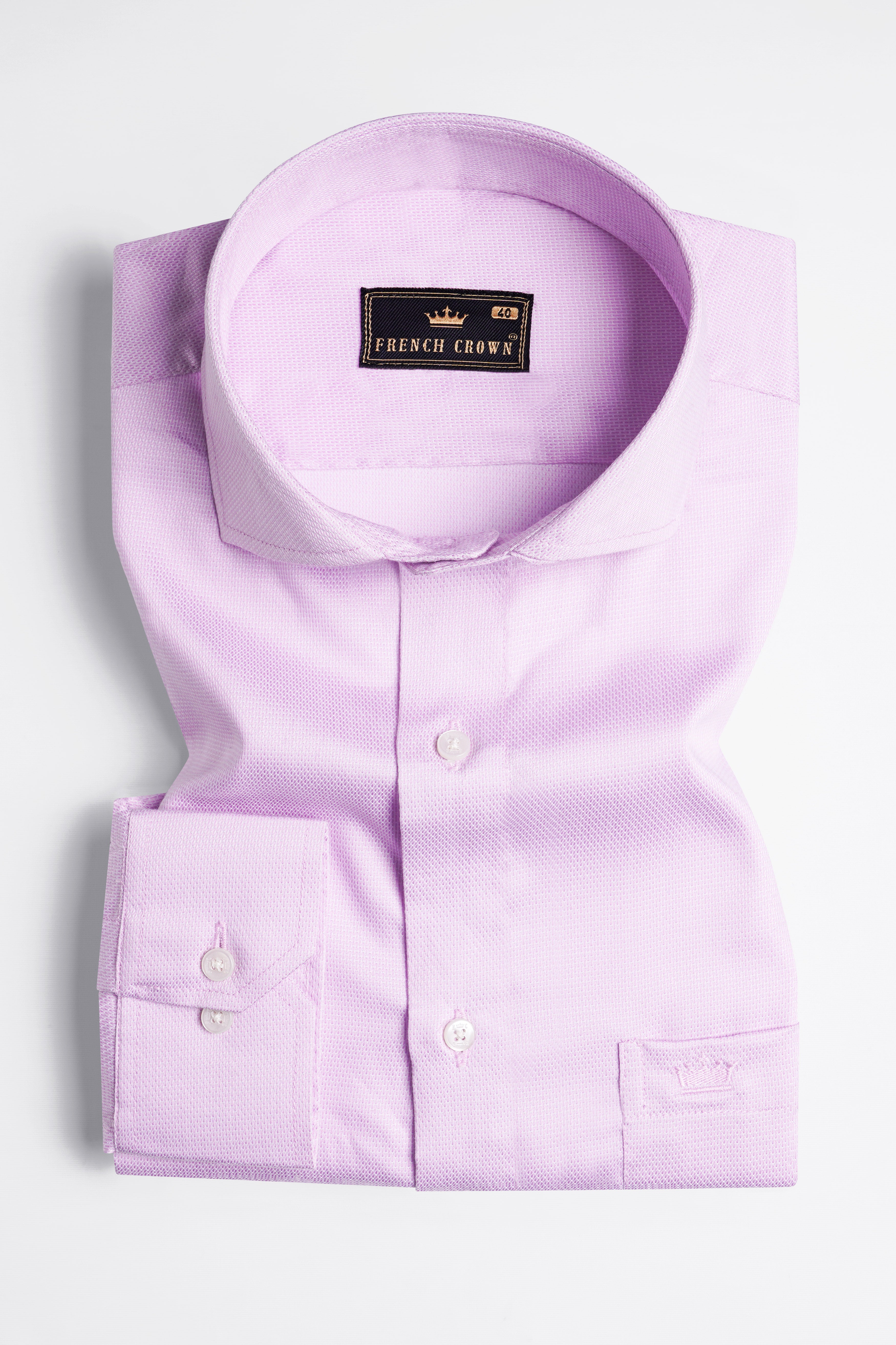 Moonraker Pink Dobby Textured Premium Giza Cotton Shirt