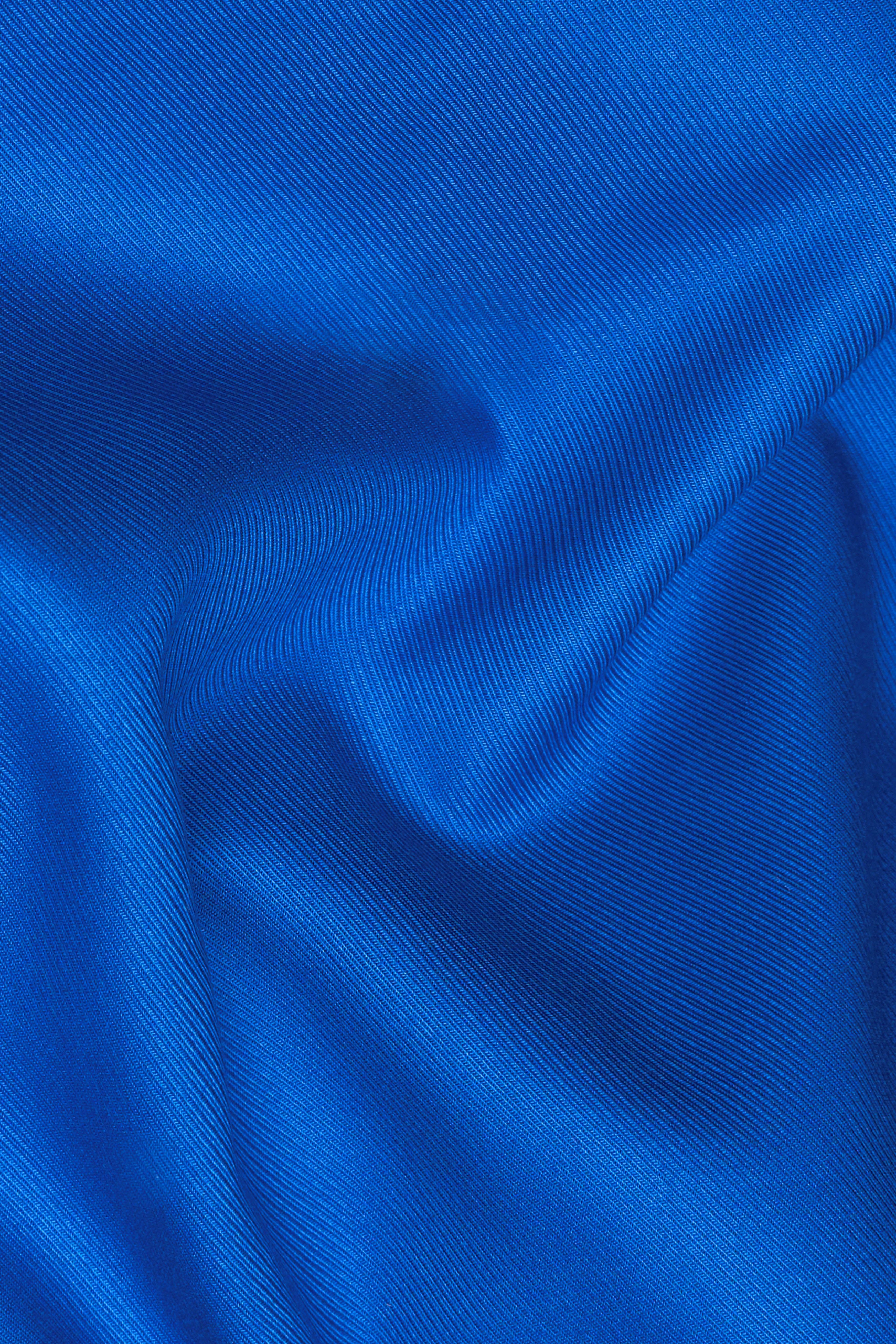 French Blue Twill Premium Cotton Button Down Shirt