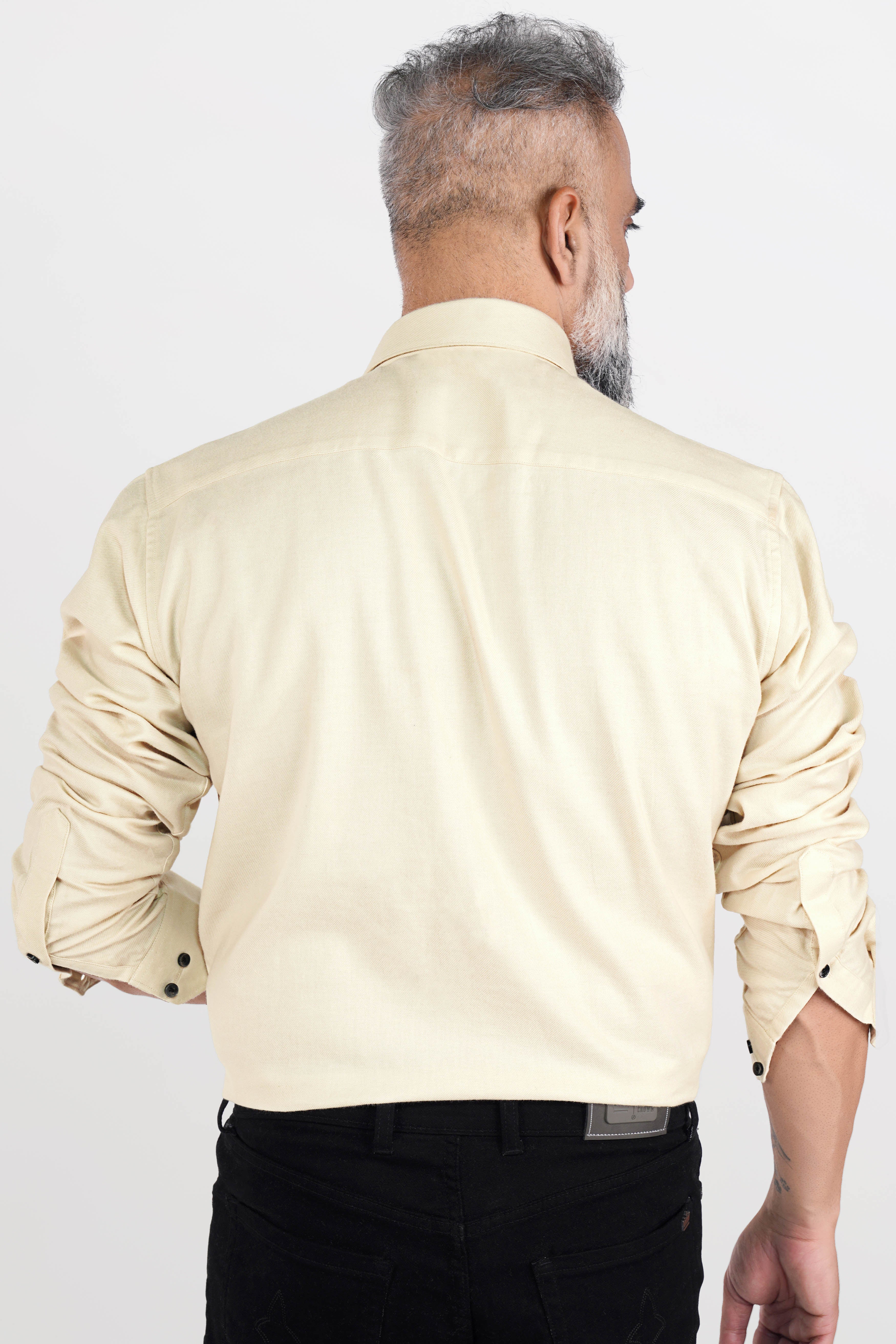 Periglacial Beige Flannel Overshirt