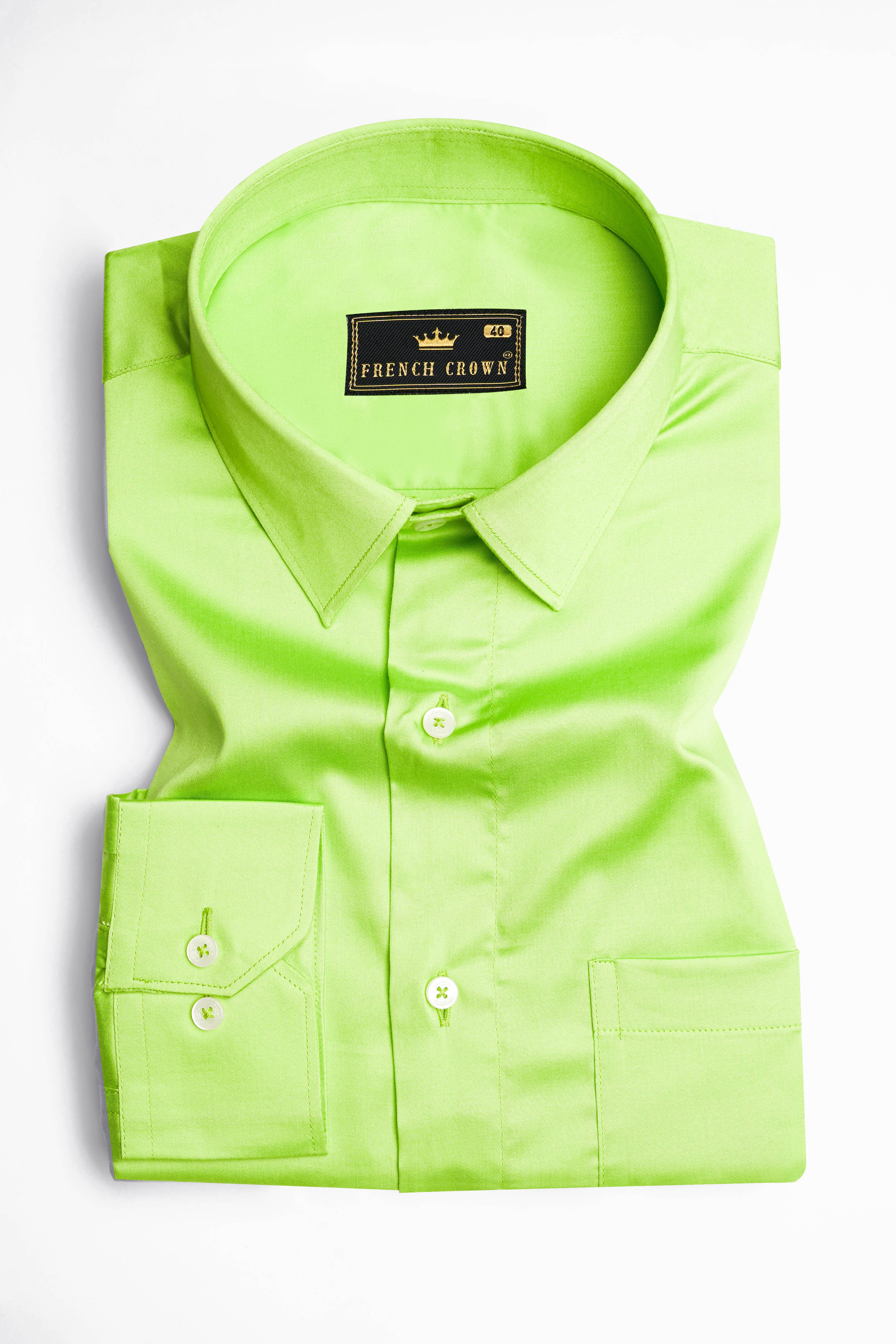 Celery Green Super Soft Premium Cotton Shirt