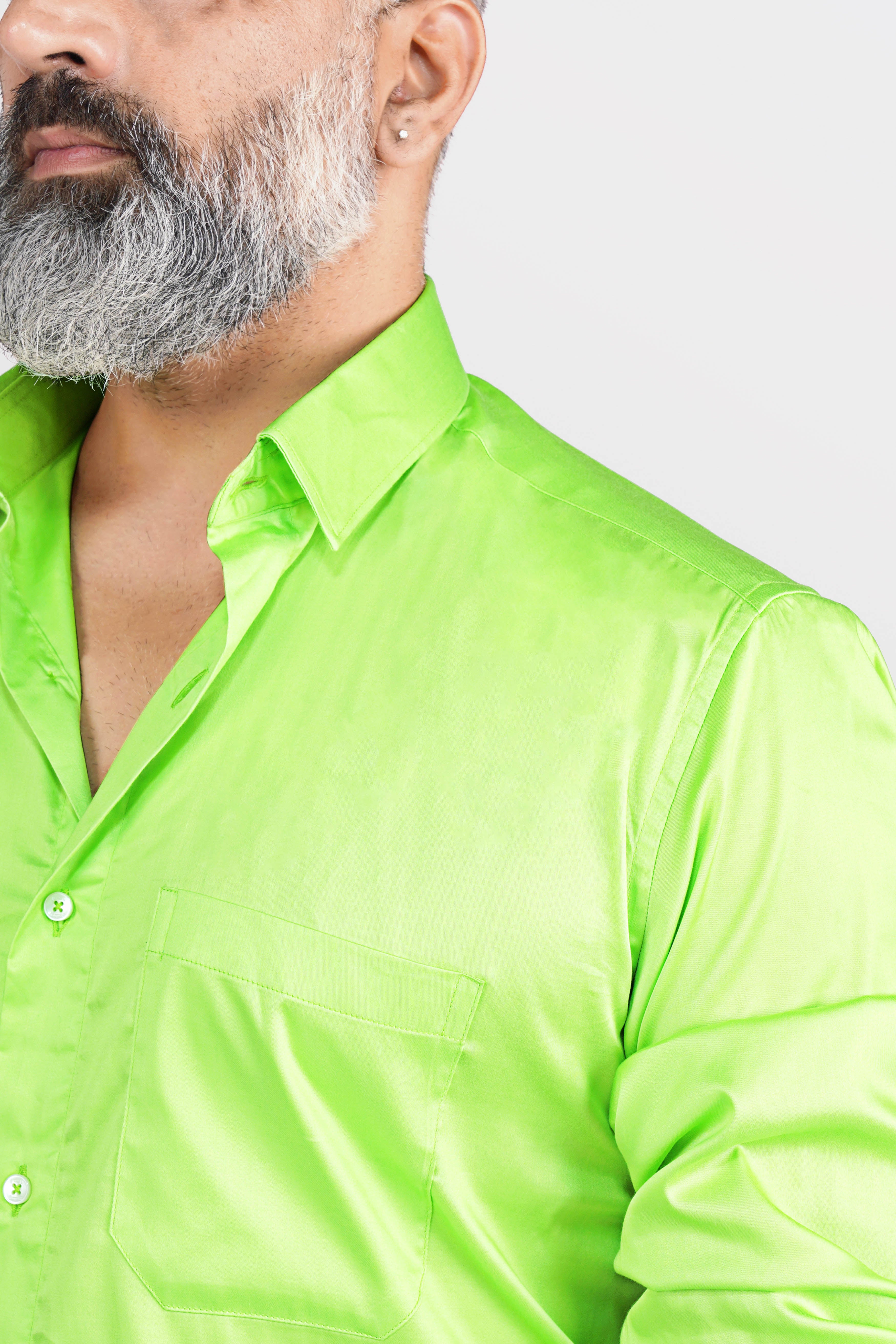 Celery Green Super Soft Premium Cotton Shirt