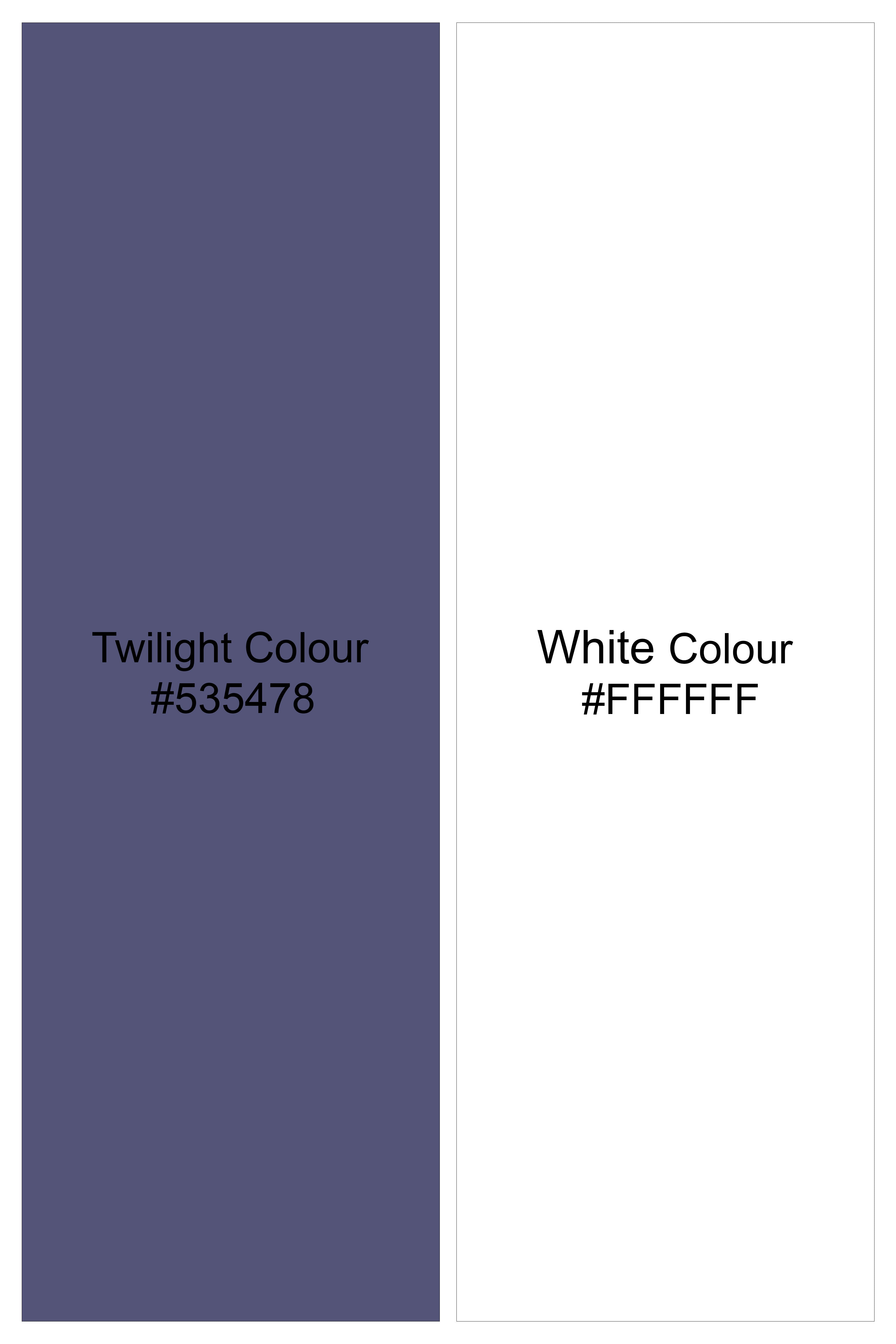 Twilight Blue and White Polka Dotted Denim Shirt