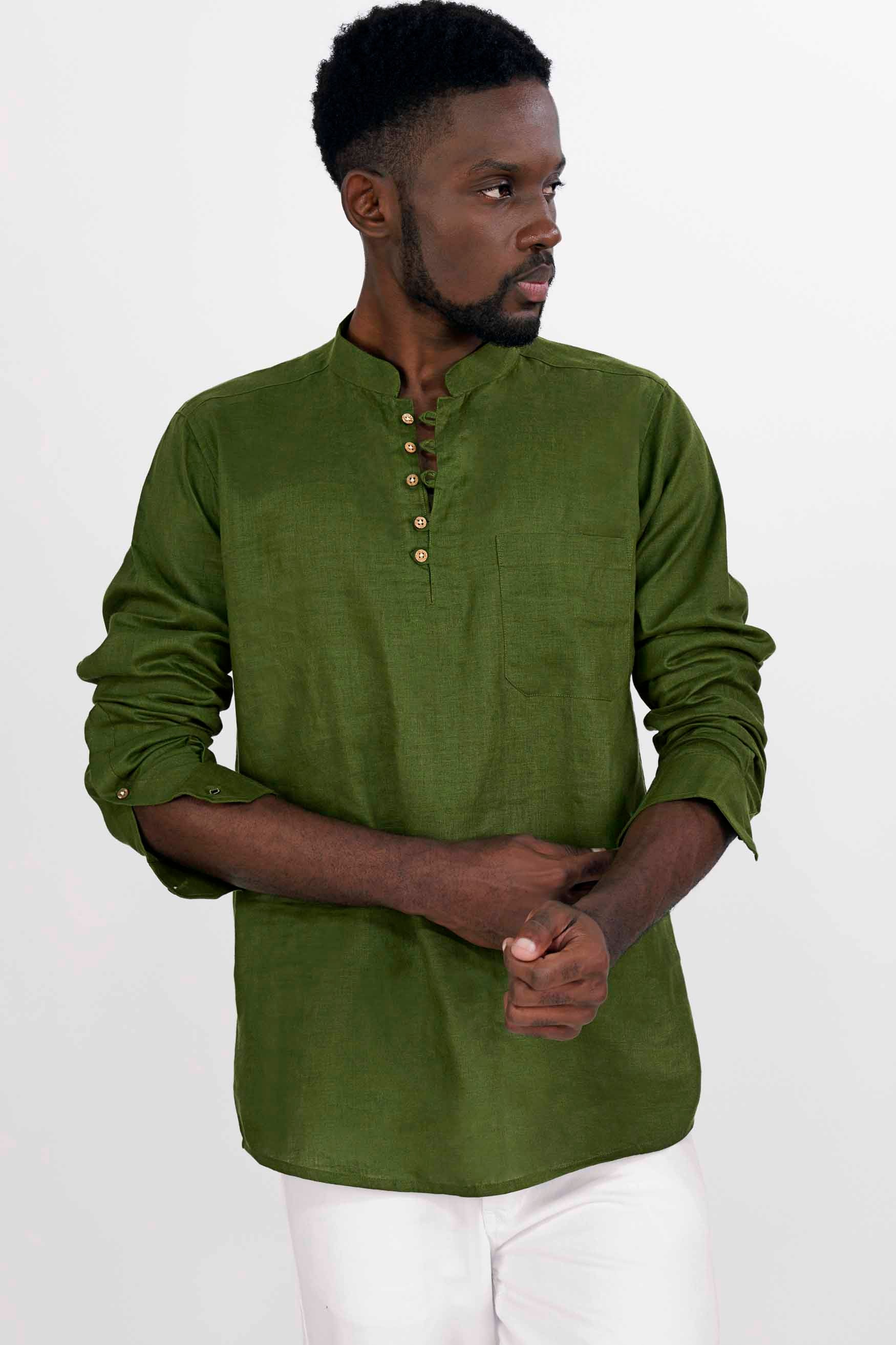 Kurta style deals shirt