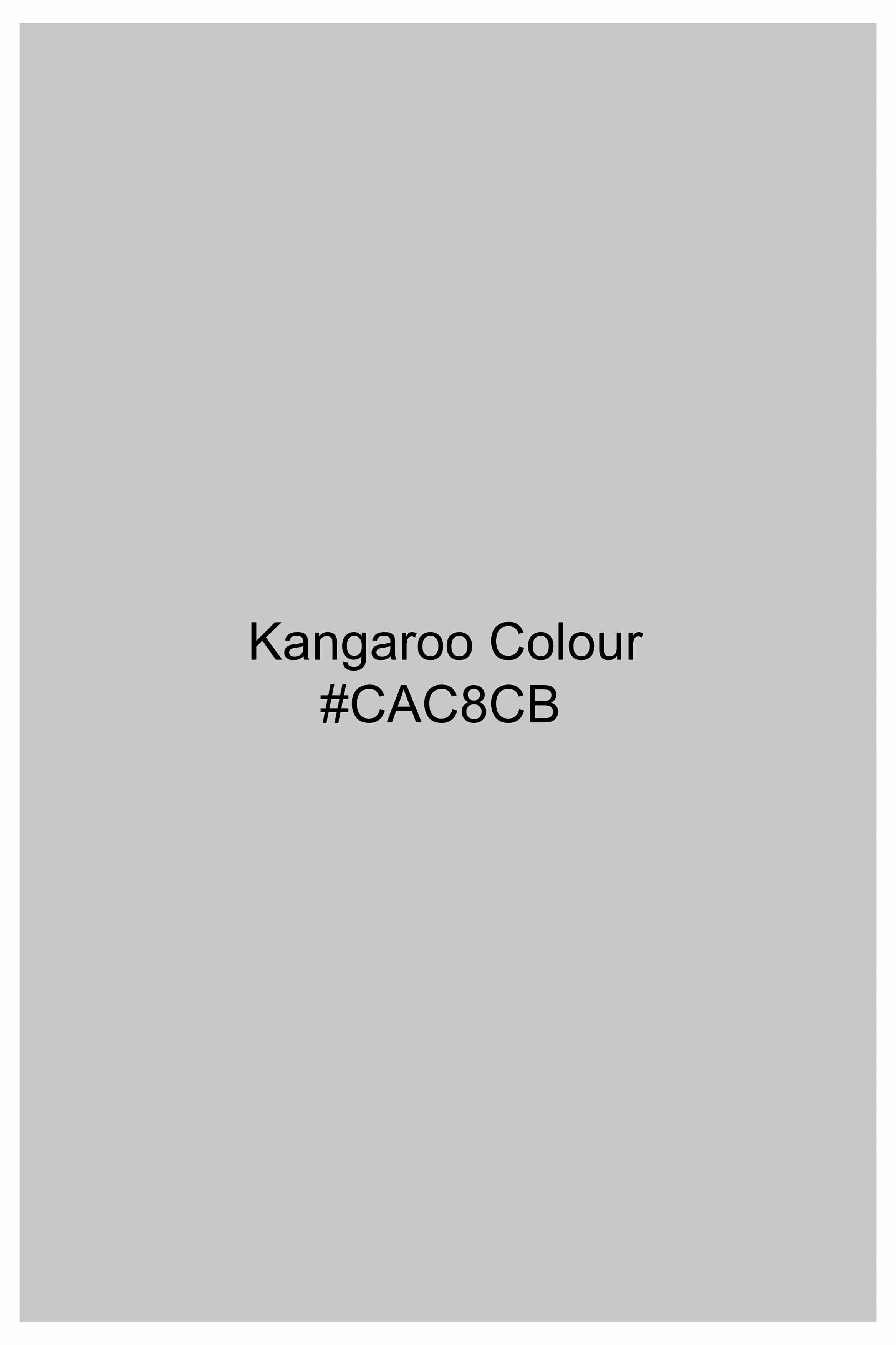 Kangaroo Gray Dobby Textured Premium Giza Cotton Shirt