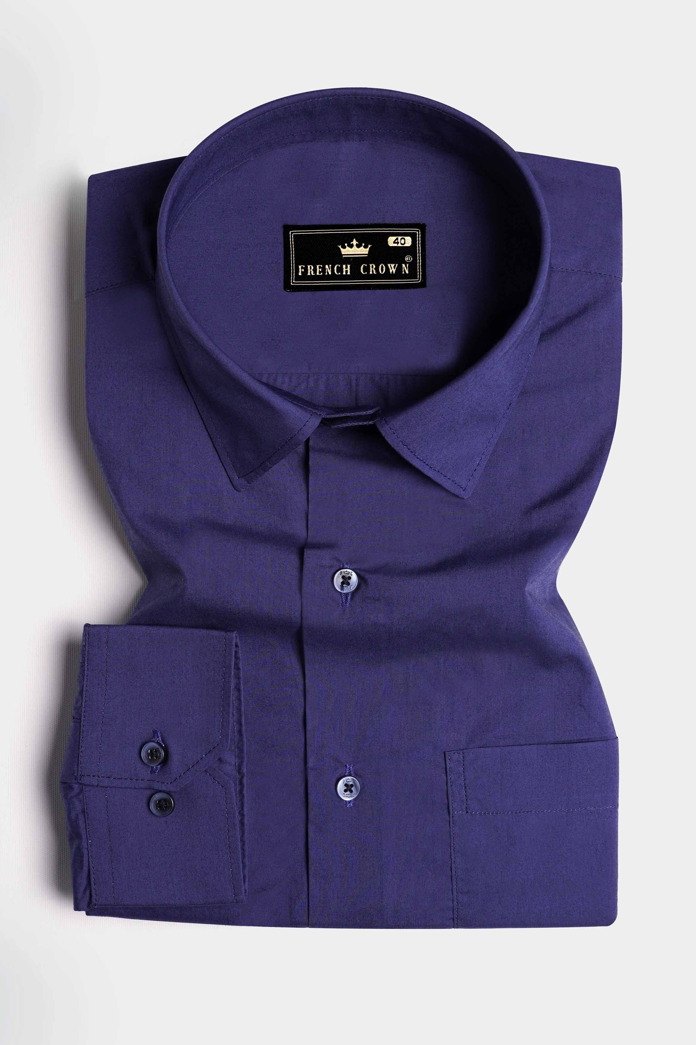 Martinique Purple Premium Cotton Shirt
