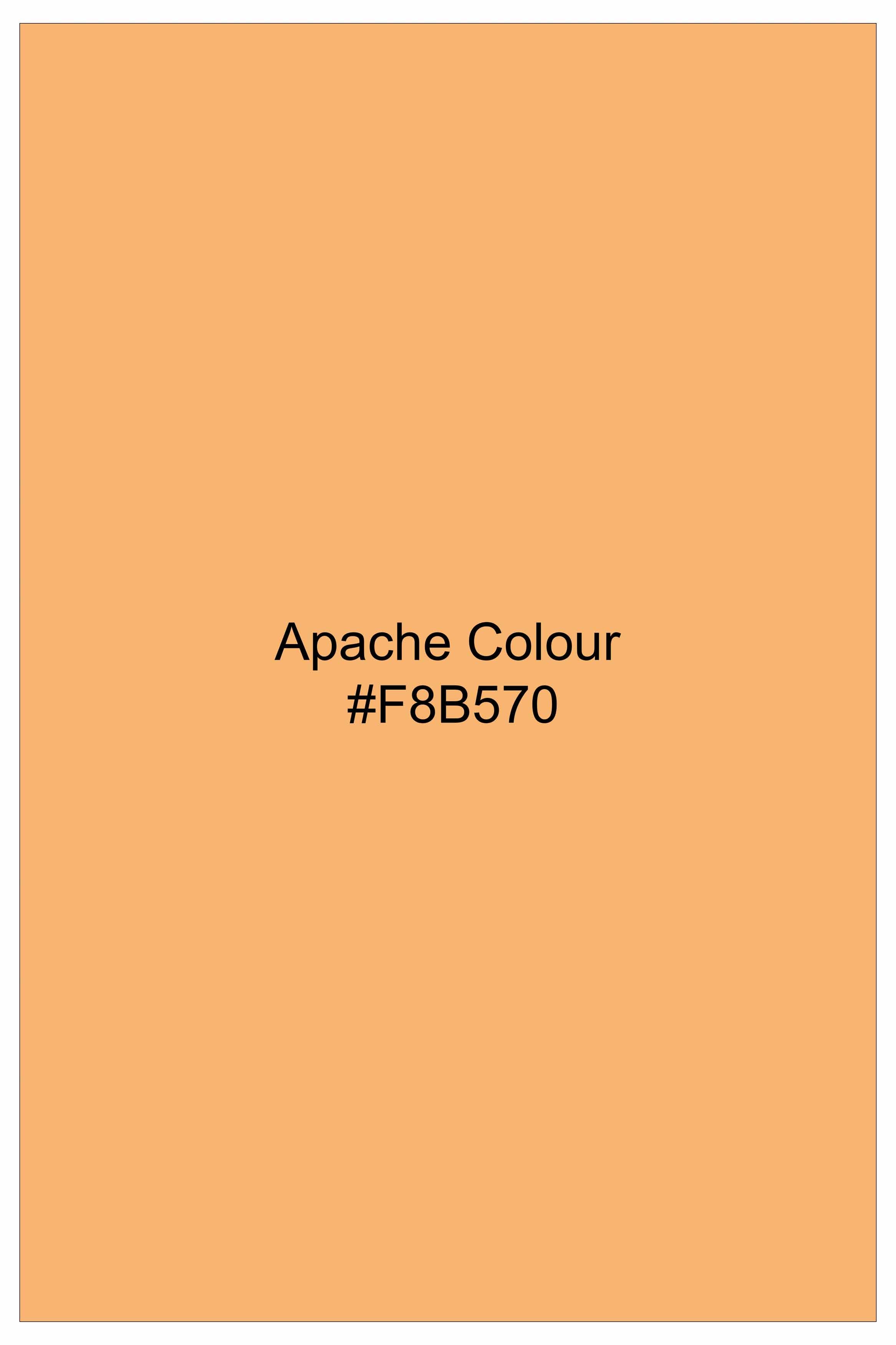 Apache Orange Luxurious Linen Designer Shirt