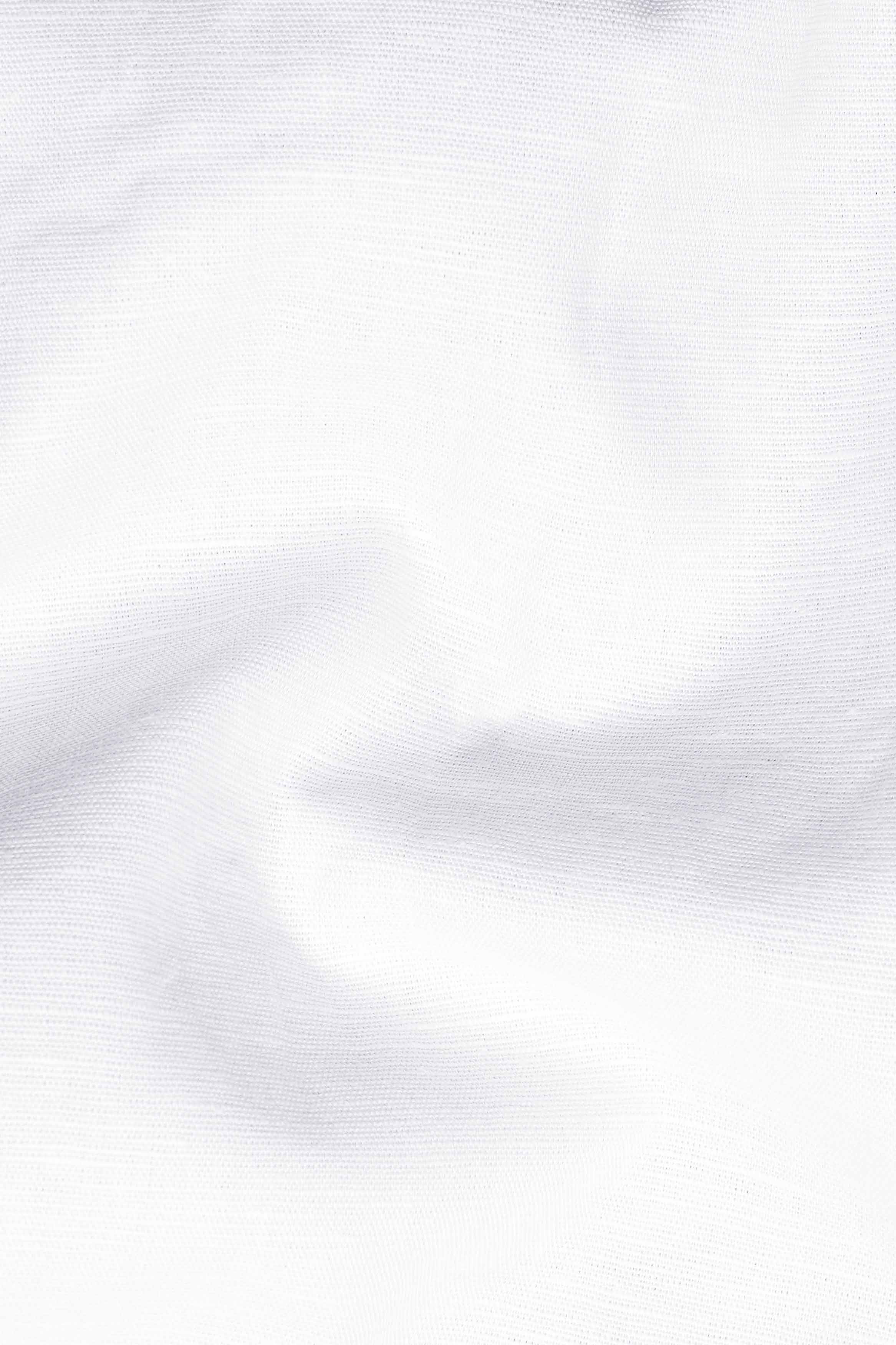Bright White Luxurious Linen Designer Shirt