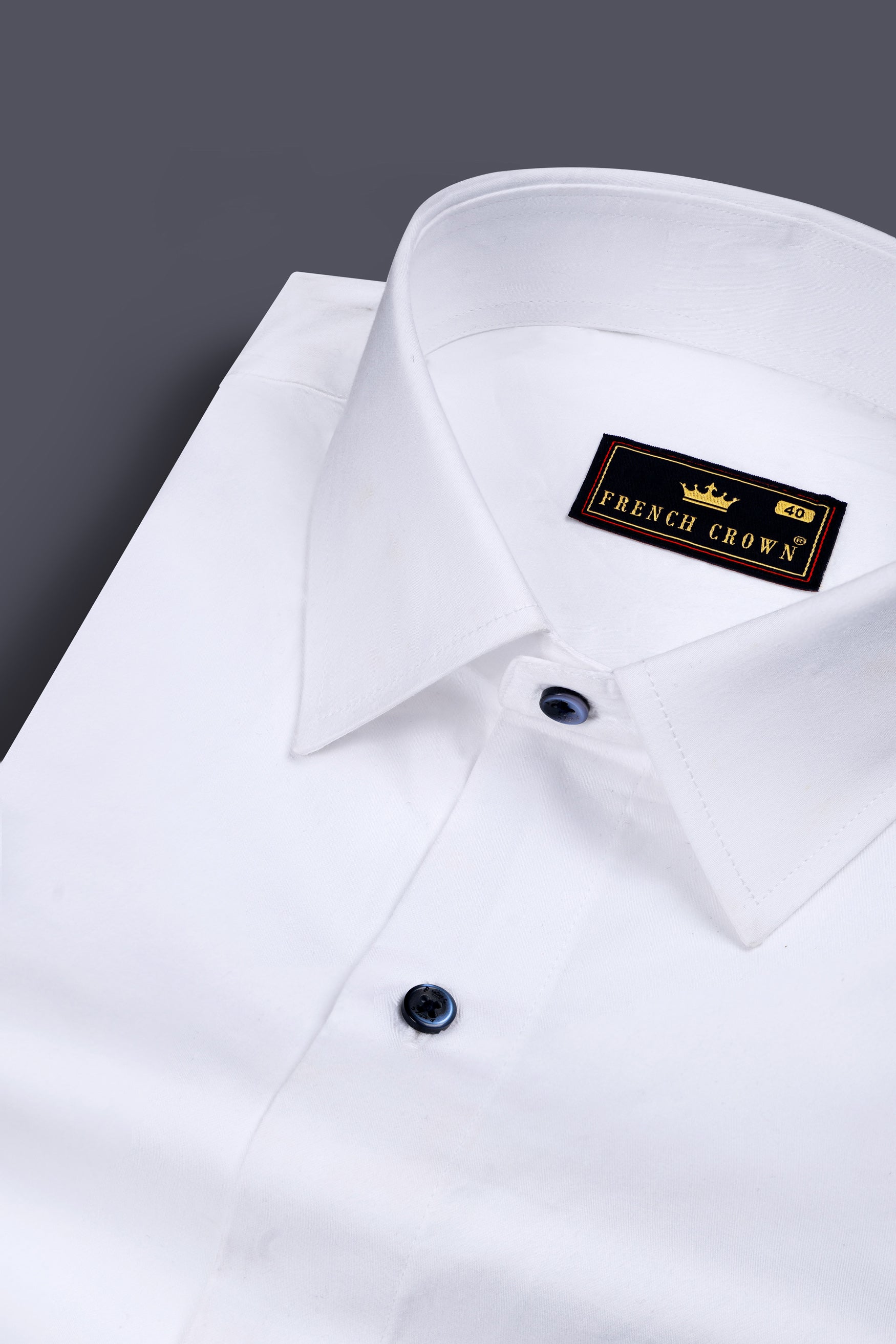 Bright White Adorable Bulldog Printed Subtle Sheen Super Soft Premium Cotton Designer Shirt