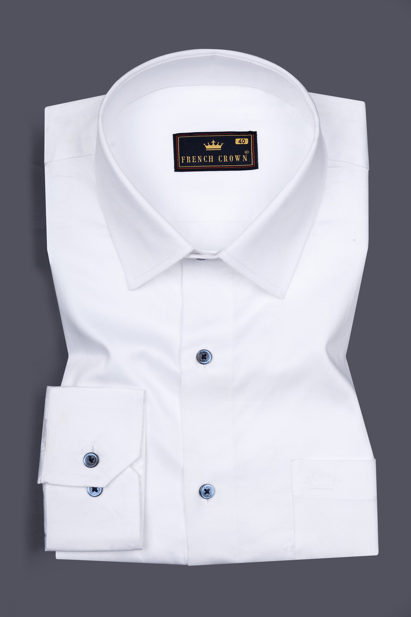 Bright White Adorable Bulldog Printed Subtle Sheen Super Soft Premium Cotton Designer Shirt