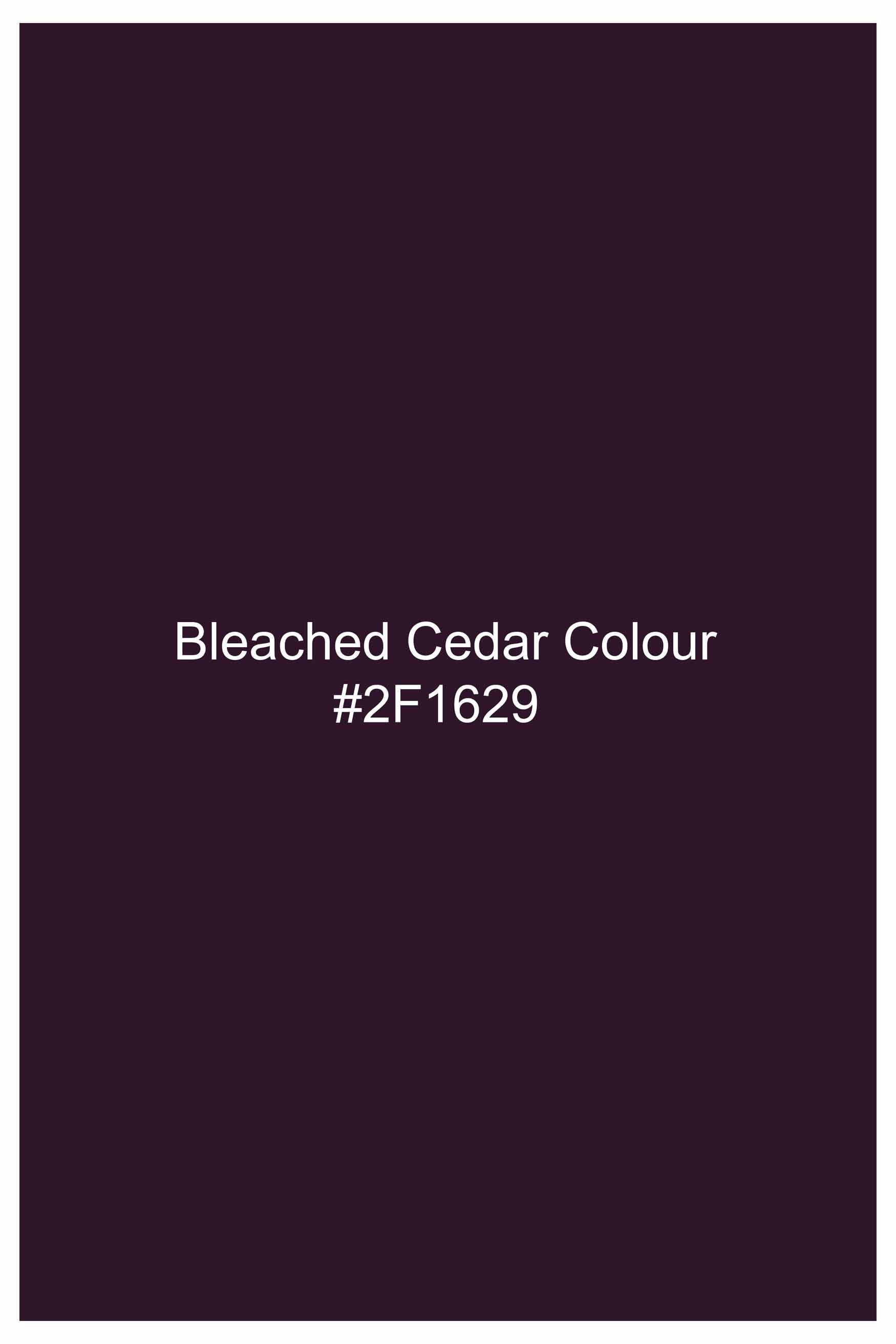 Bleached Cedar Wine Polka Dotted Twill Premium Cotton Kurta Shirt
