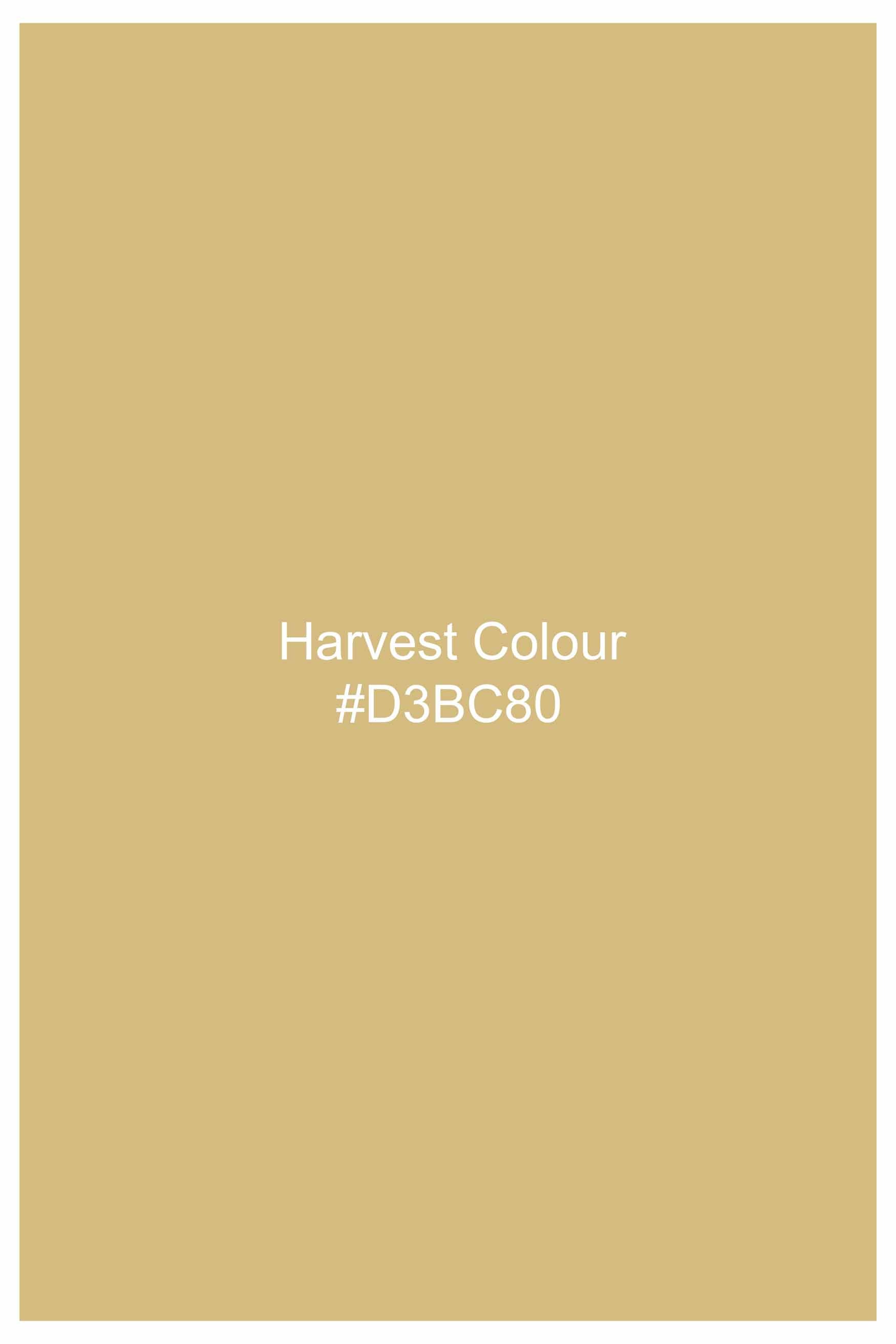 Harvest Brown Hand Painted Luxurious Linen Designer Shirt