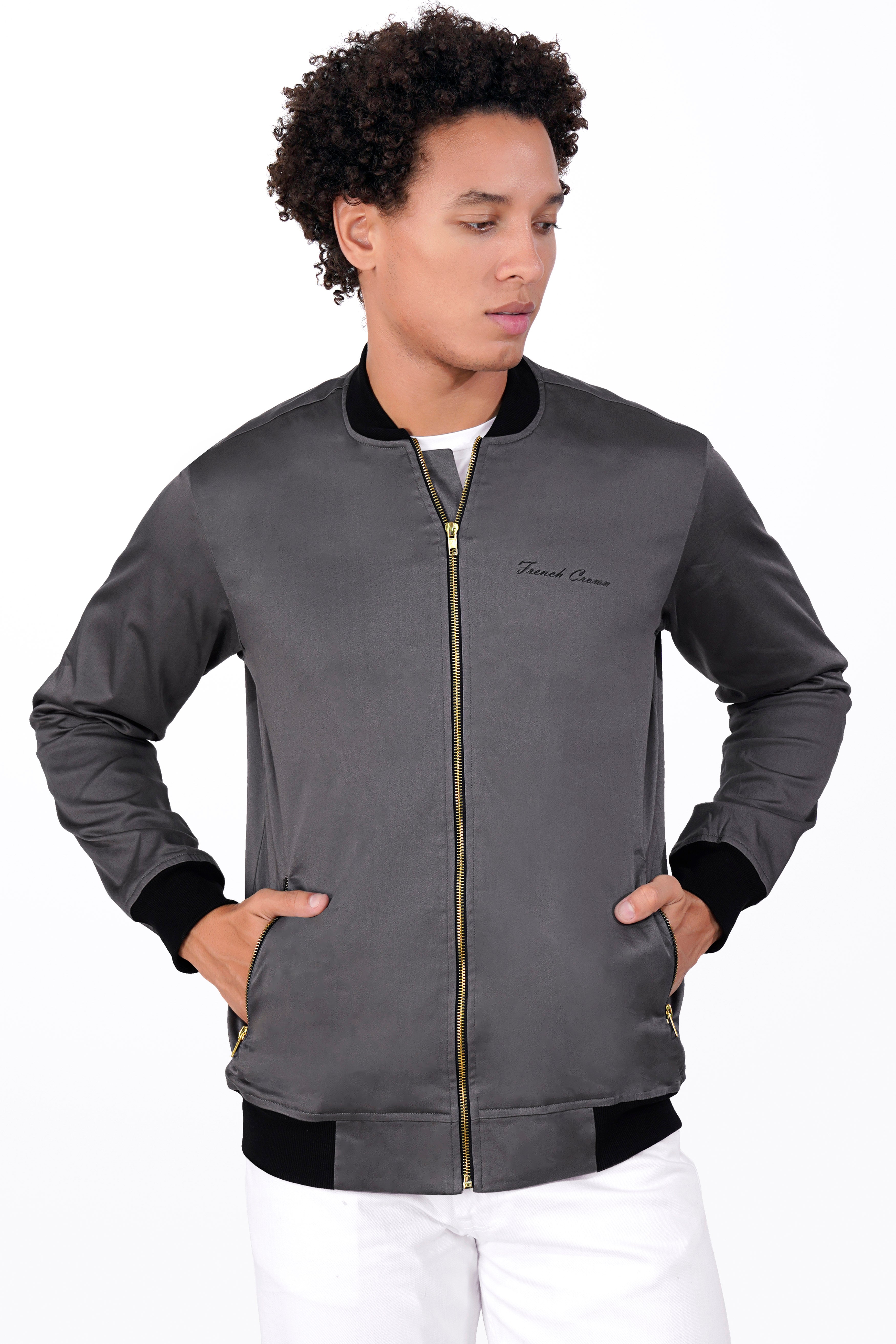 Buy online Brown Cotton Bomber Jacket from Jackets for Men by Showoff for  ₹3420 at 70% off | 2024 Limeroad.com