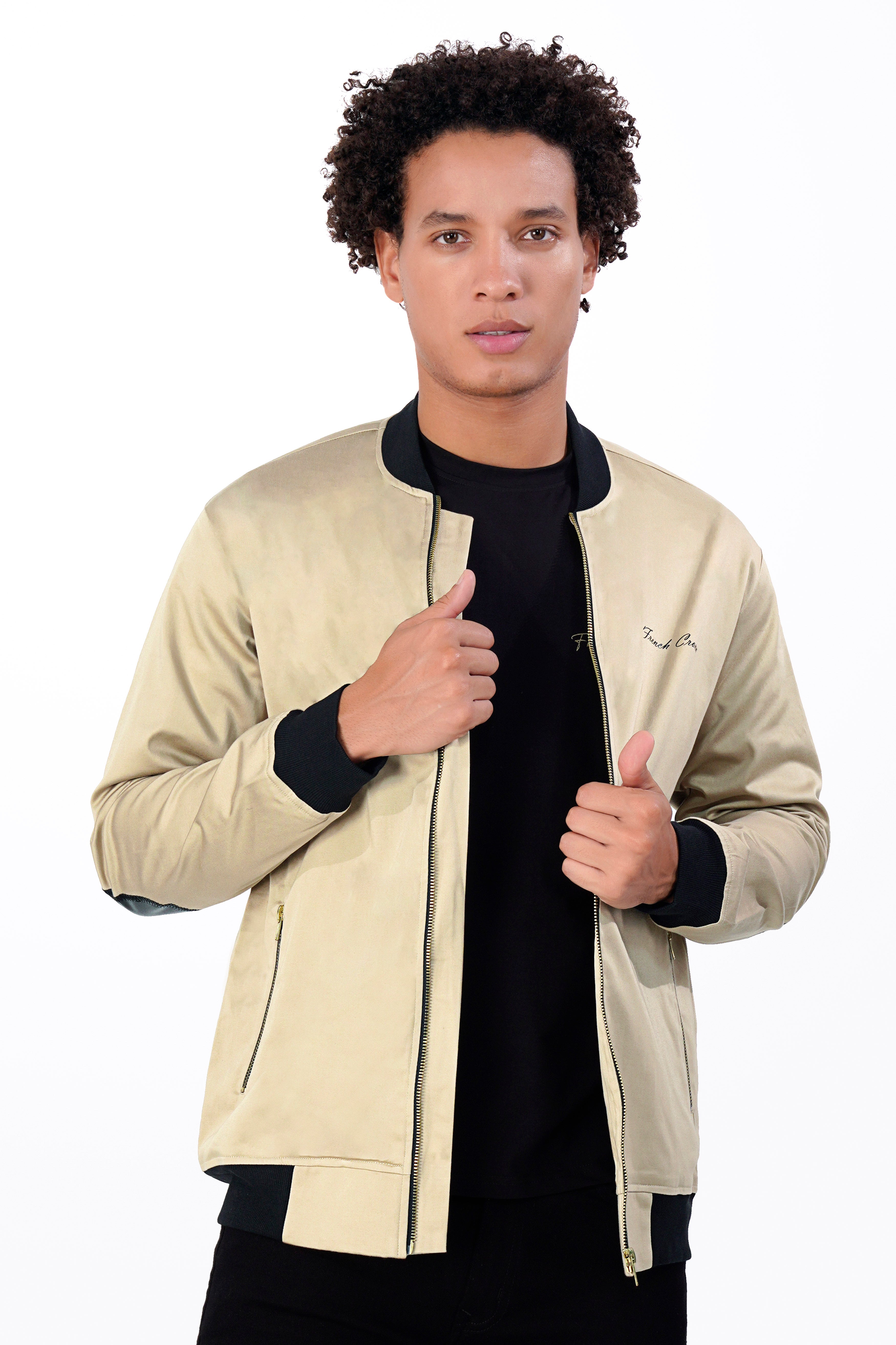 Akaroa Brown Premium Cotton Bomber Jacket