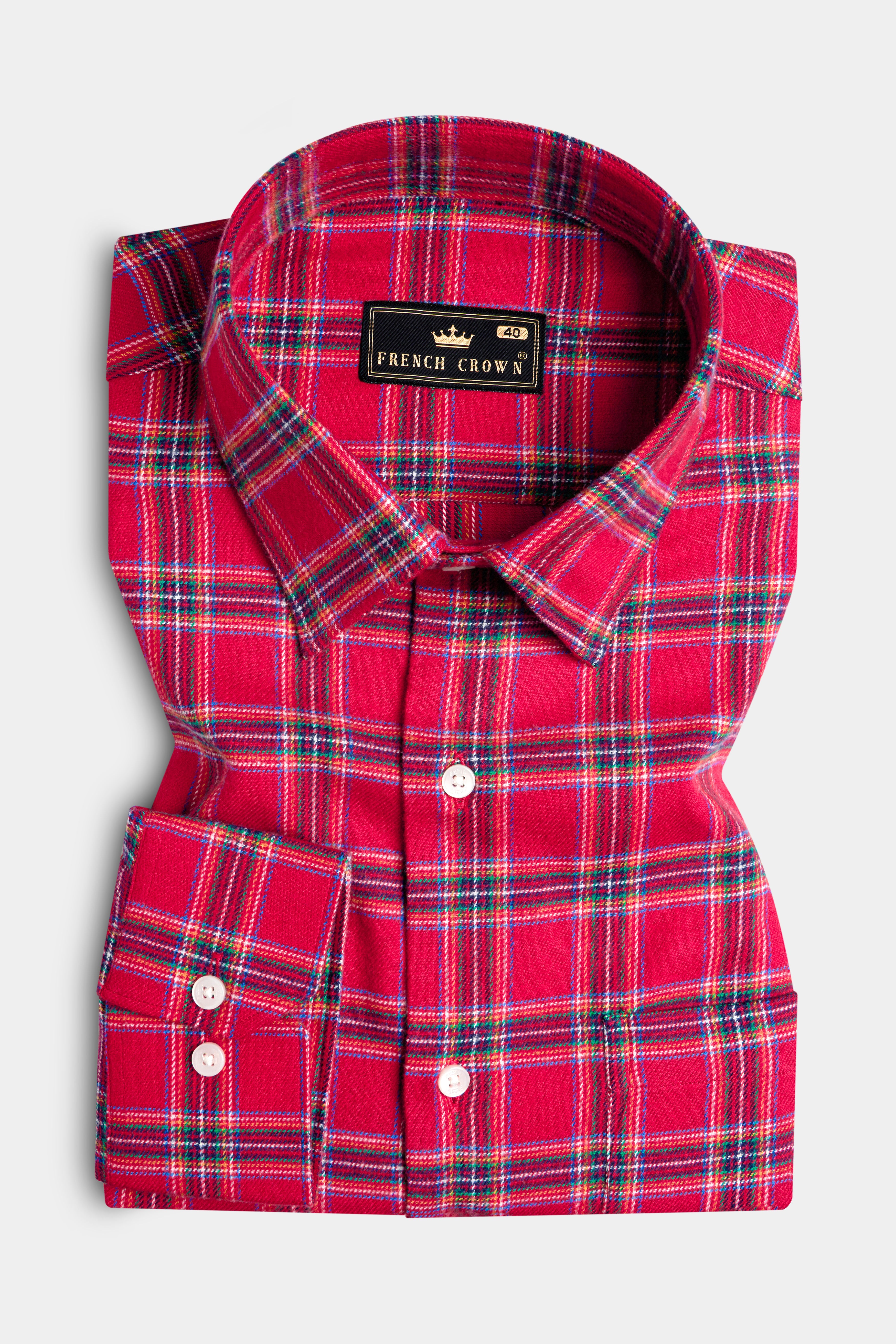 Shiraz Red Plaid Flannel Shirt