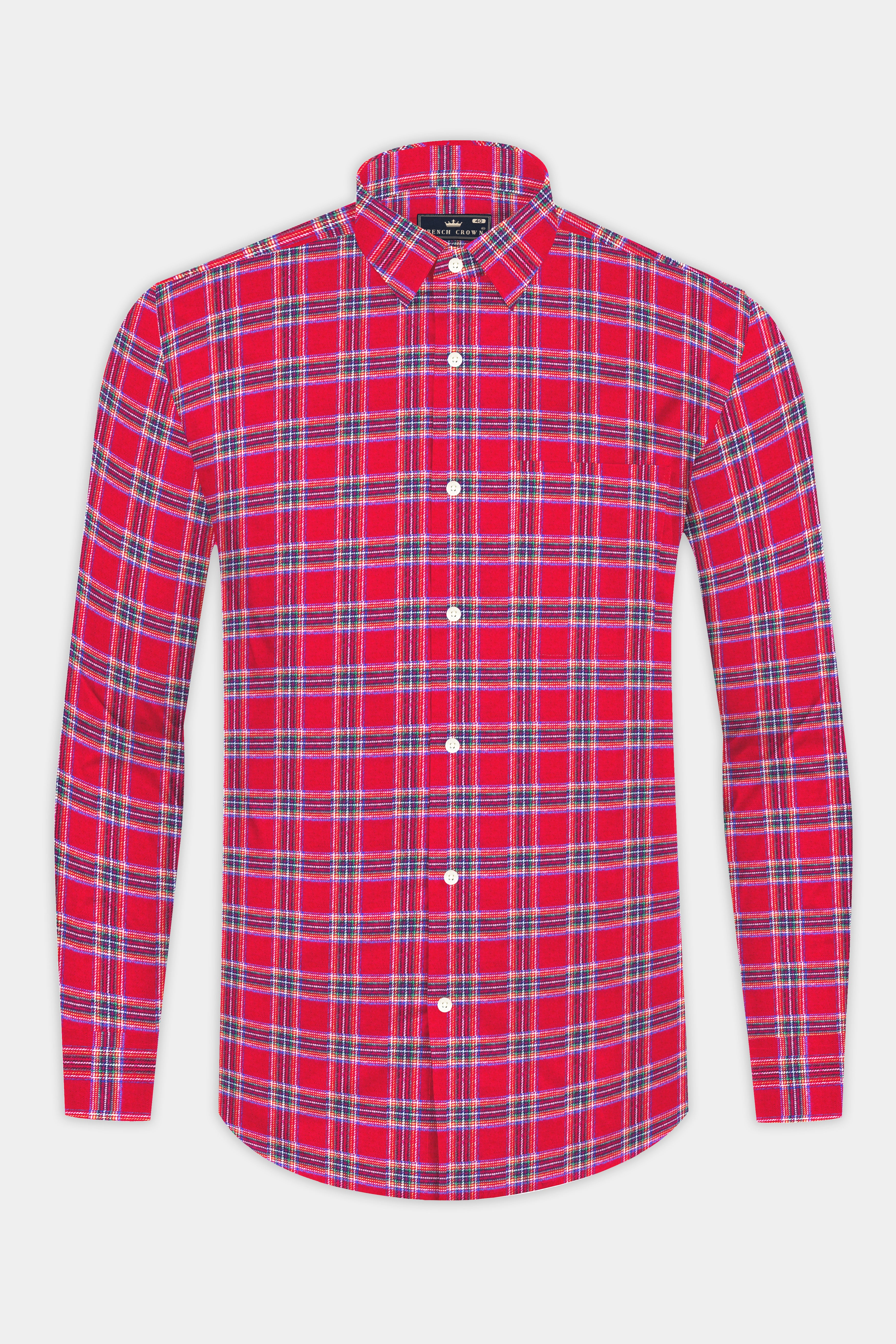 Shiraz Red Plaid Flannel Shirt