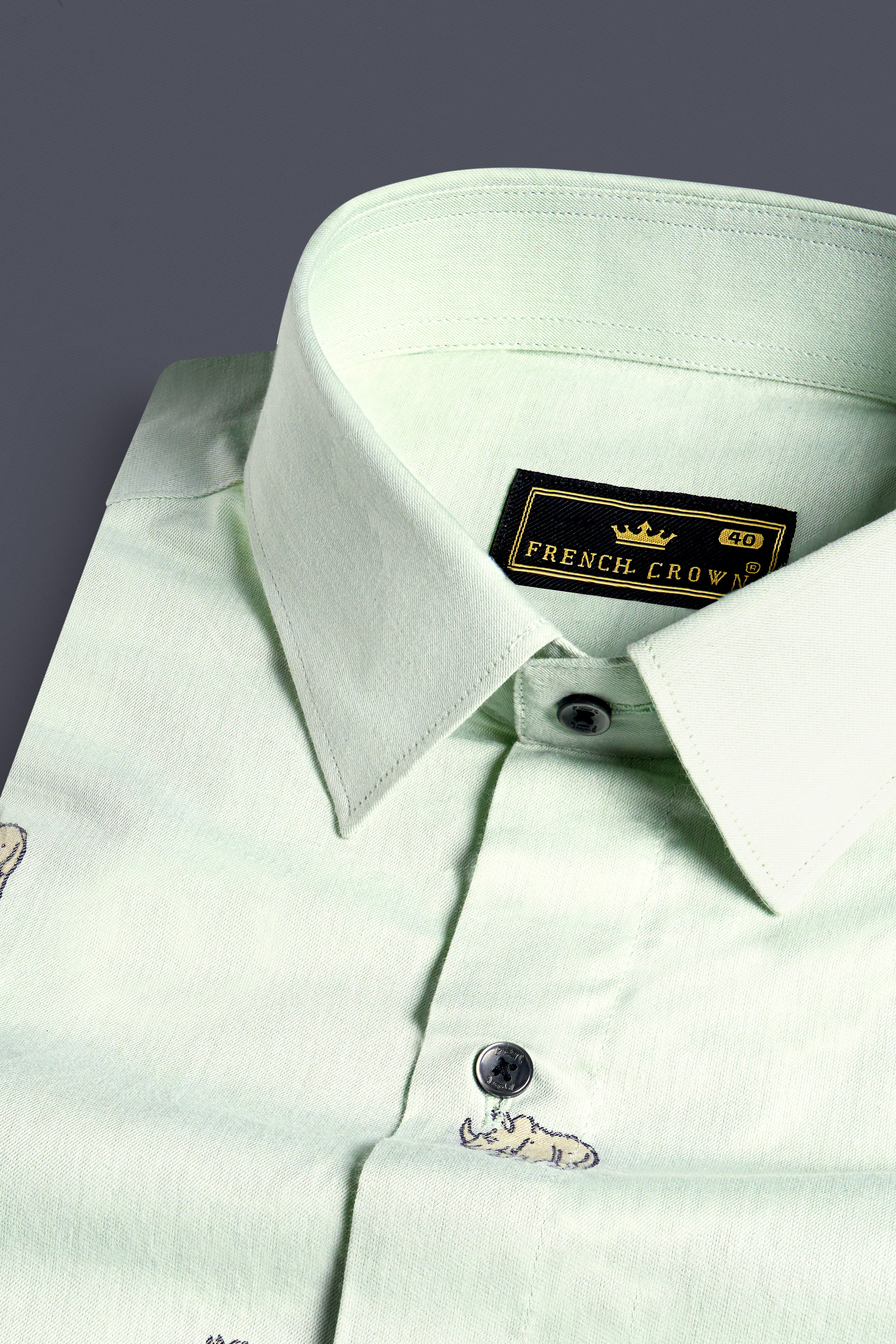 Edward Green Jacquard Textured Premium Giza Cotton Shirt