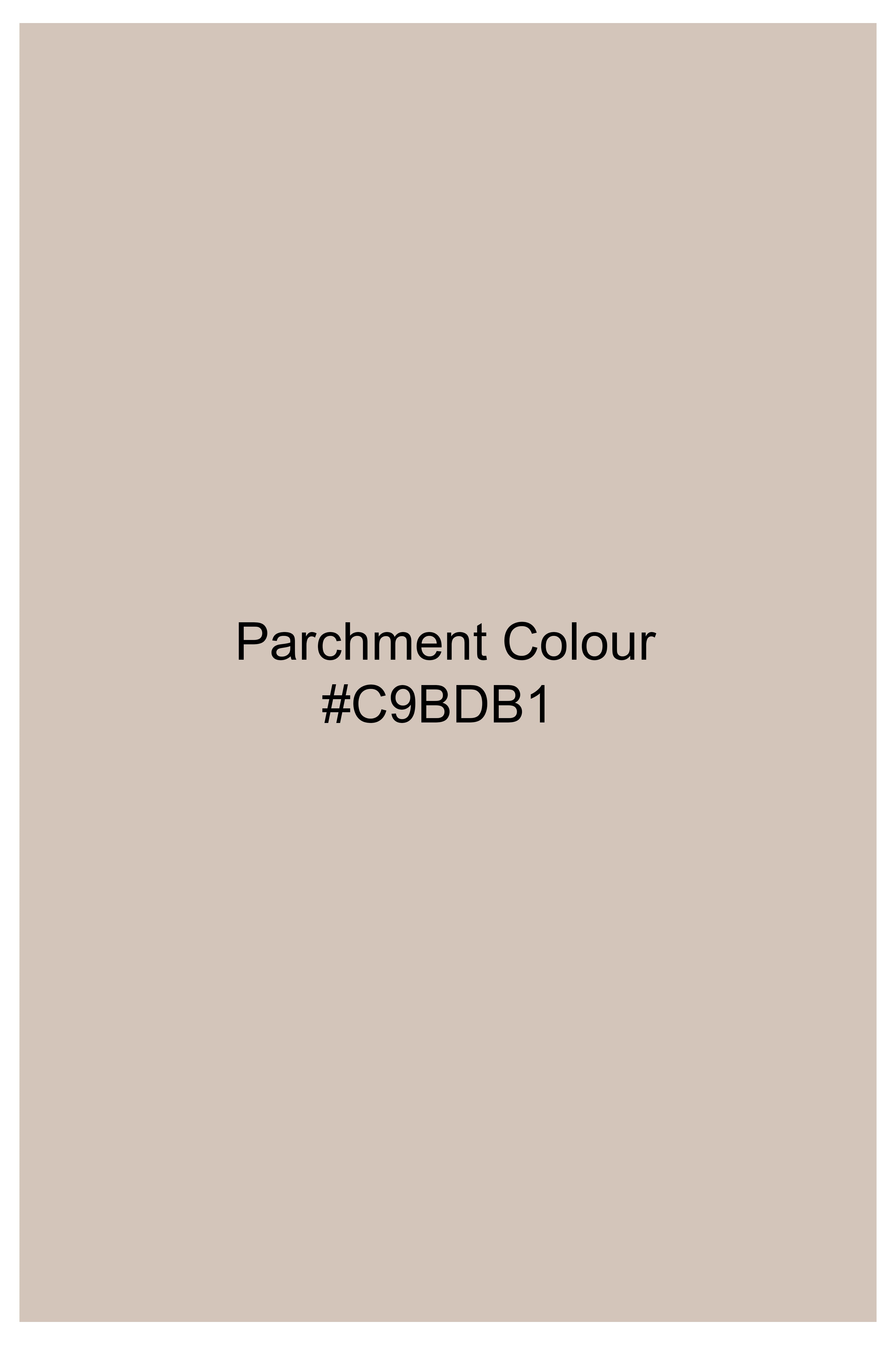 Parchment Brown Chambray Designer Kurta Shirt