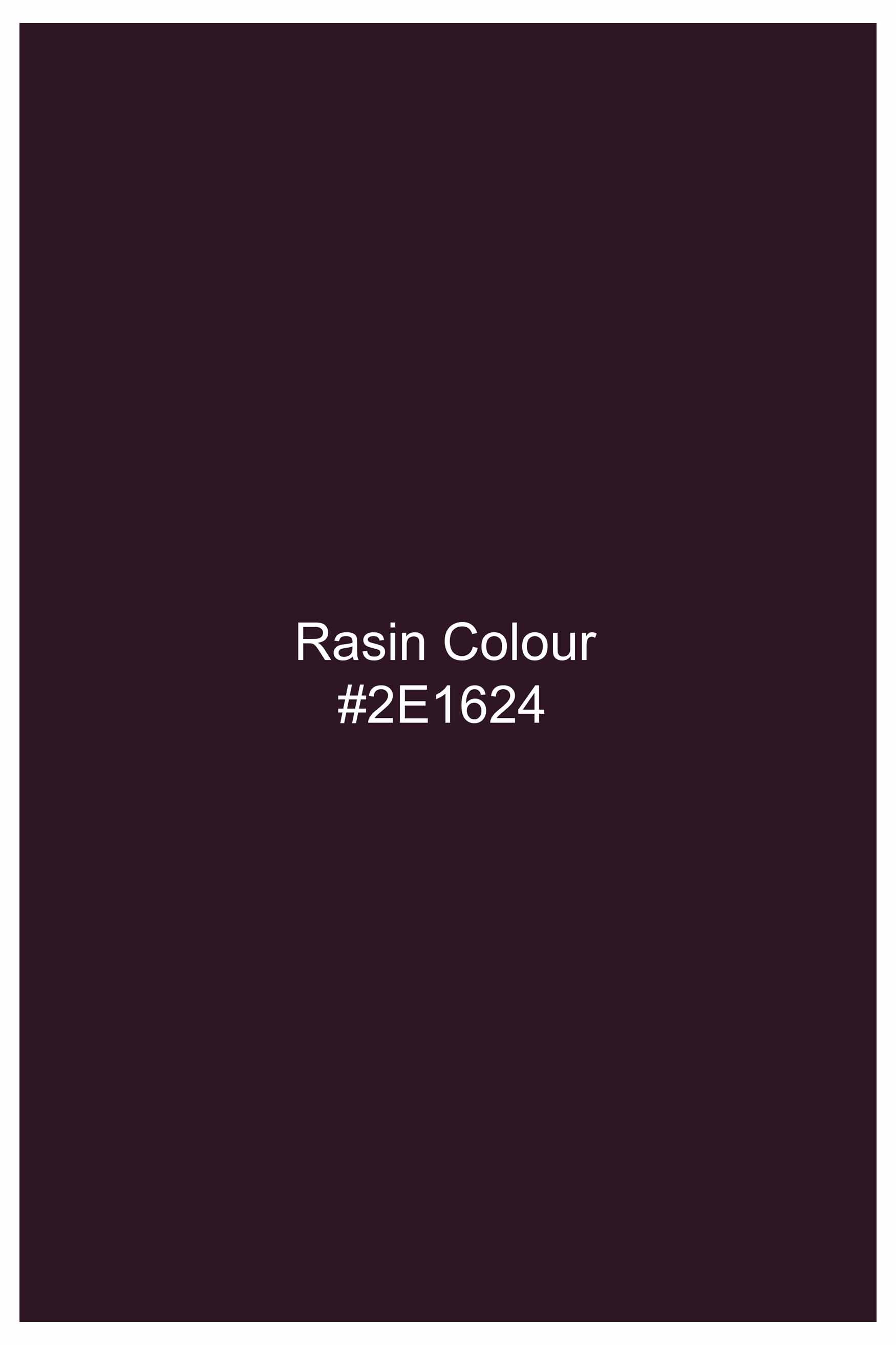 Rasin Wine Subtle Sheen Super  Soft Premium Cotton Mandarin Shirt