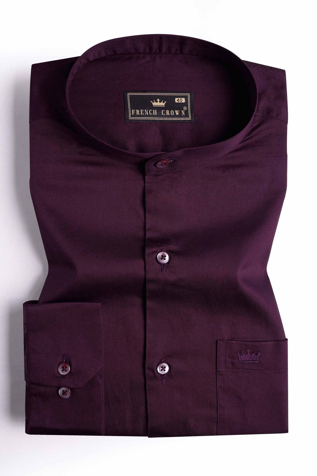 Men's Modern Fit Slacks Burgundy Plain Front Dress Pants OM-TR