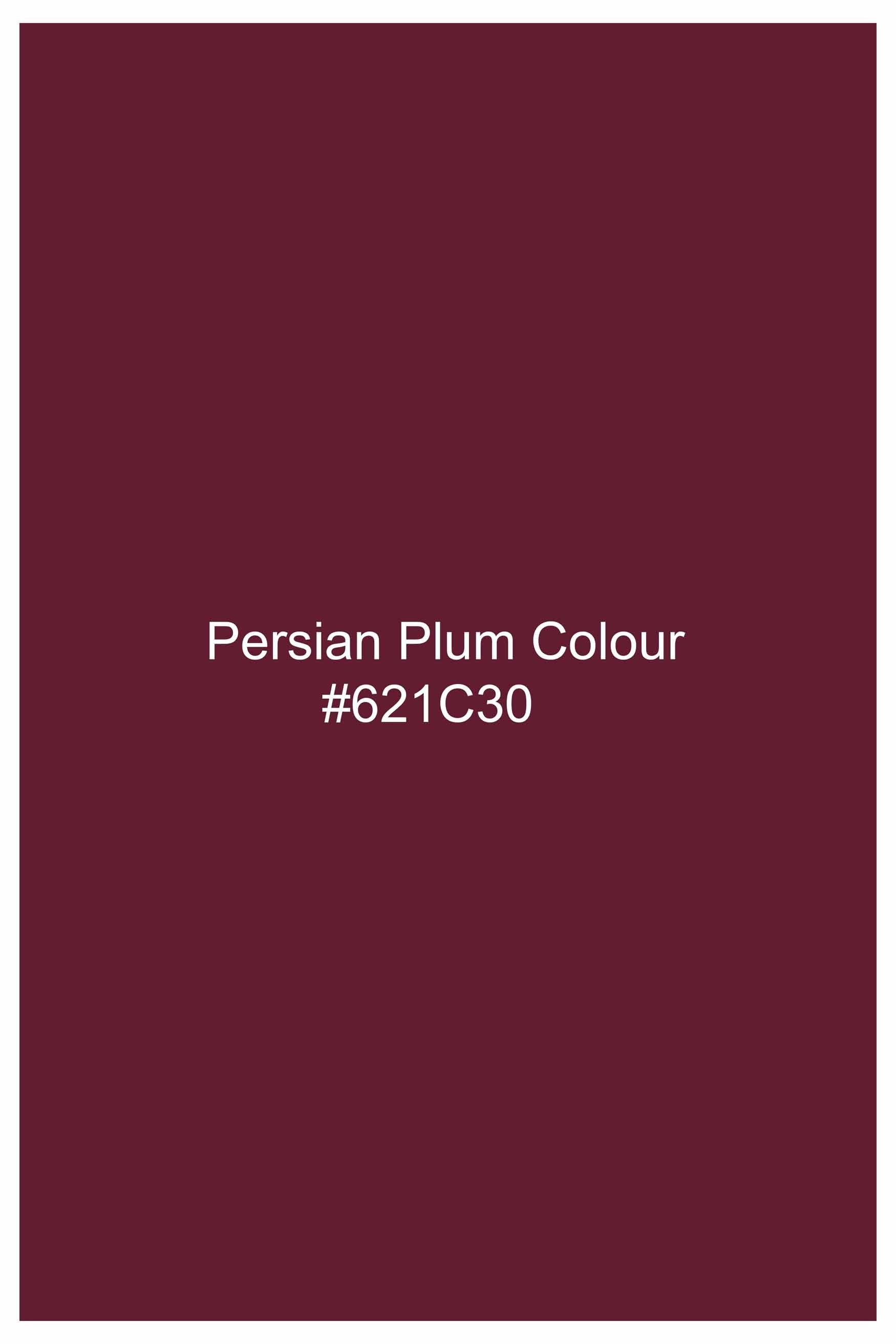 Persian Plum Maroon Subtle Sheen Super  Soft Premium Cotton Shirt