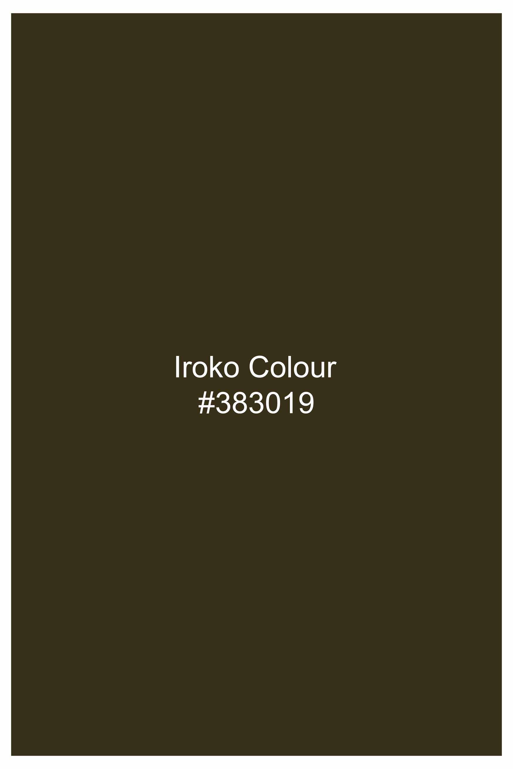 Iroko Brown Subtle Sheen Super  Soft Premium Cotton Tuxedo Shirt