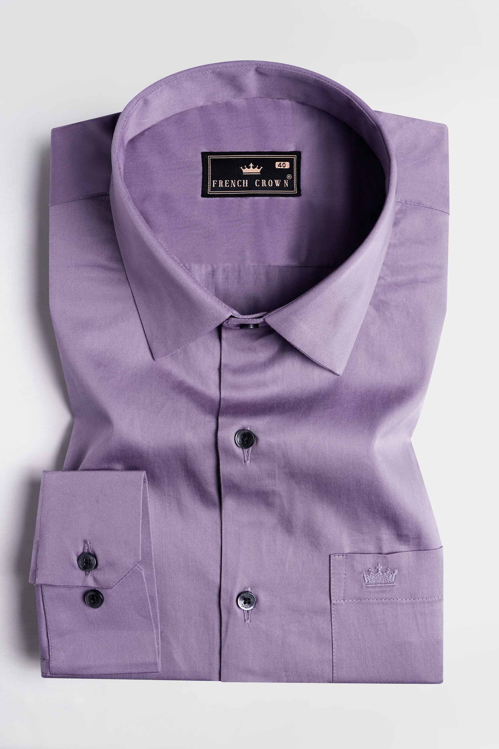 Amethyst Smoke Lavender Subtle Sheen Super  Soft Premium Cotton Shirt