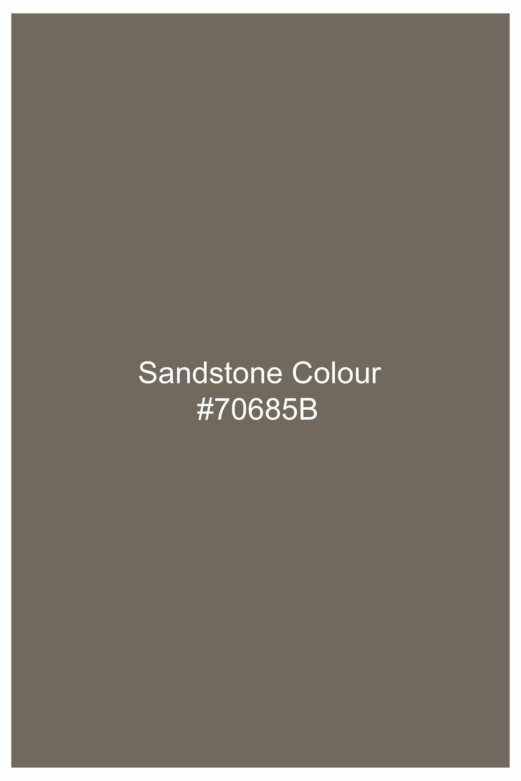 Sandstone Brown Subtle Sheen Super Soft Premium Cotton Tuxedo Shirt