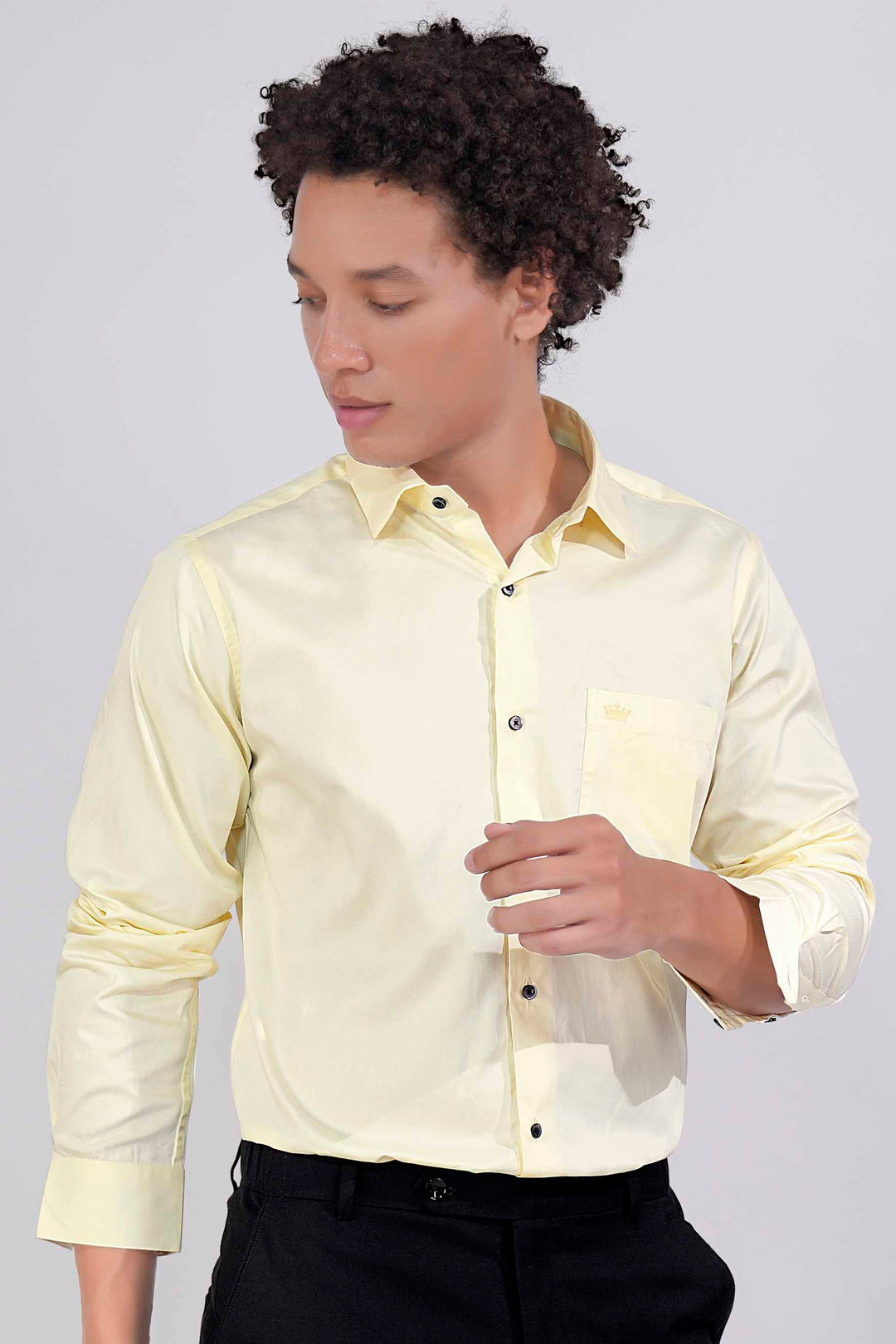 WHEATFIELD CREAM SUBTLE SHEEN SUPER SOFT PREMIUM COTTON SHIRT