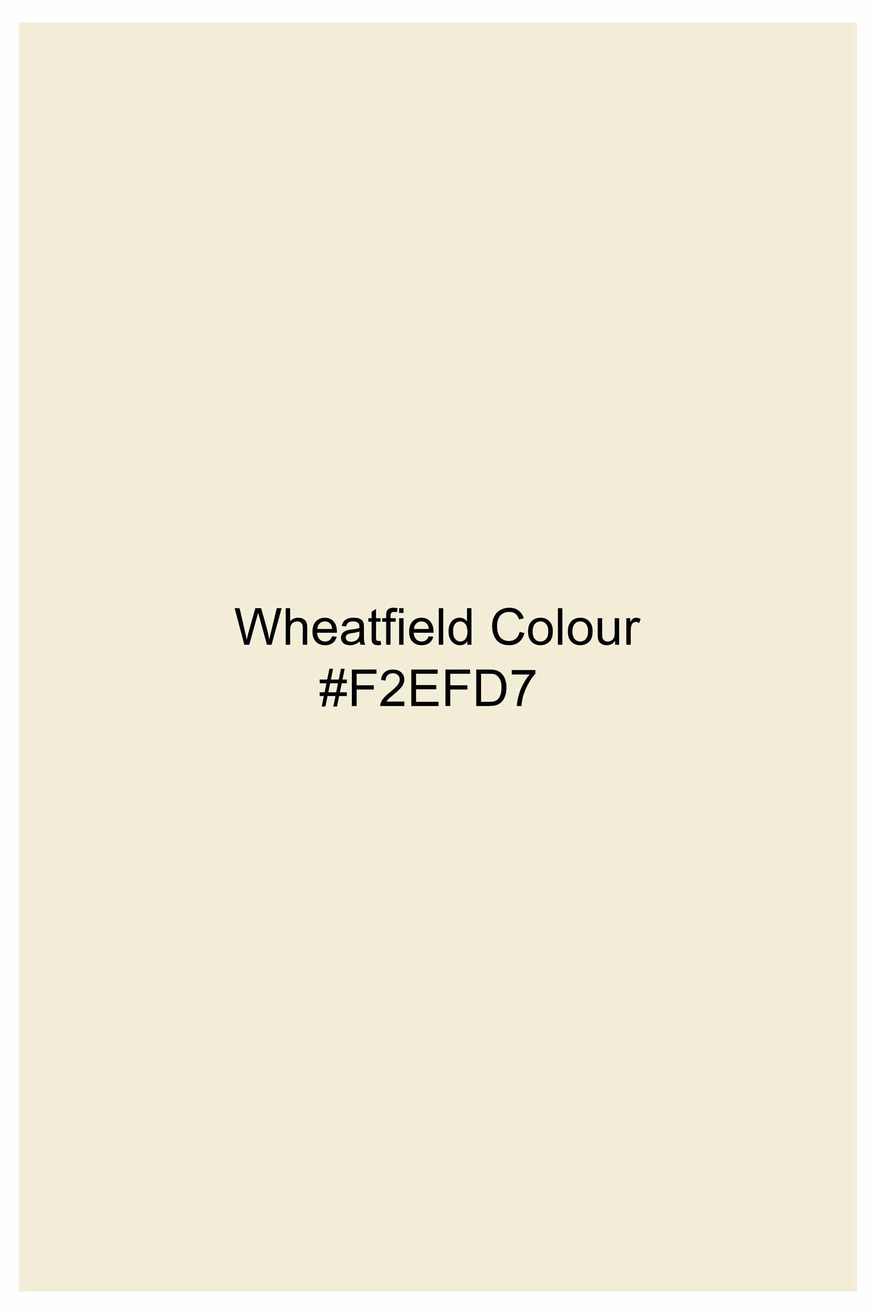 Wheatfield Cream Subtle Sheen Super Soft Premium Cotton Tuxedo Shirt
