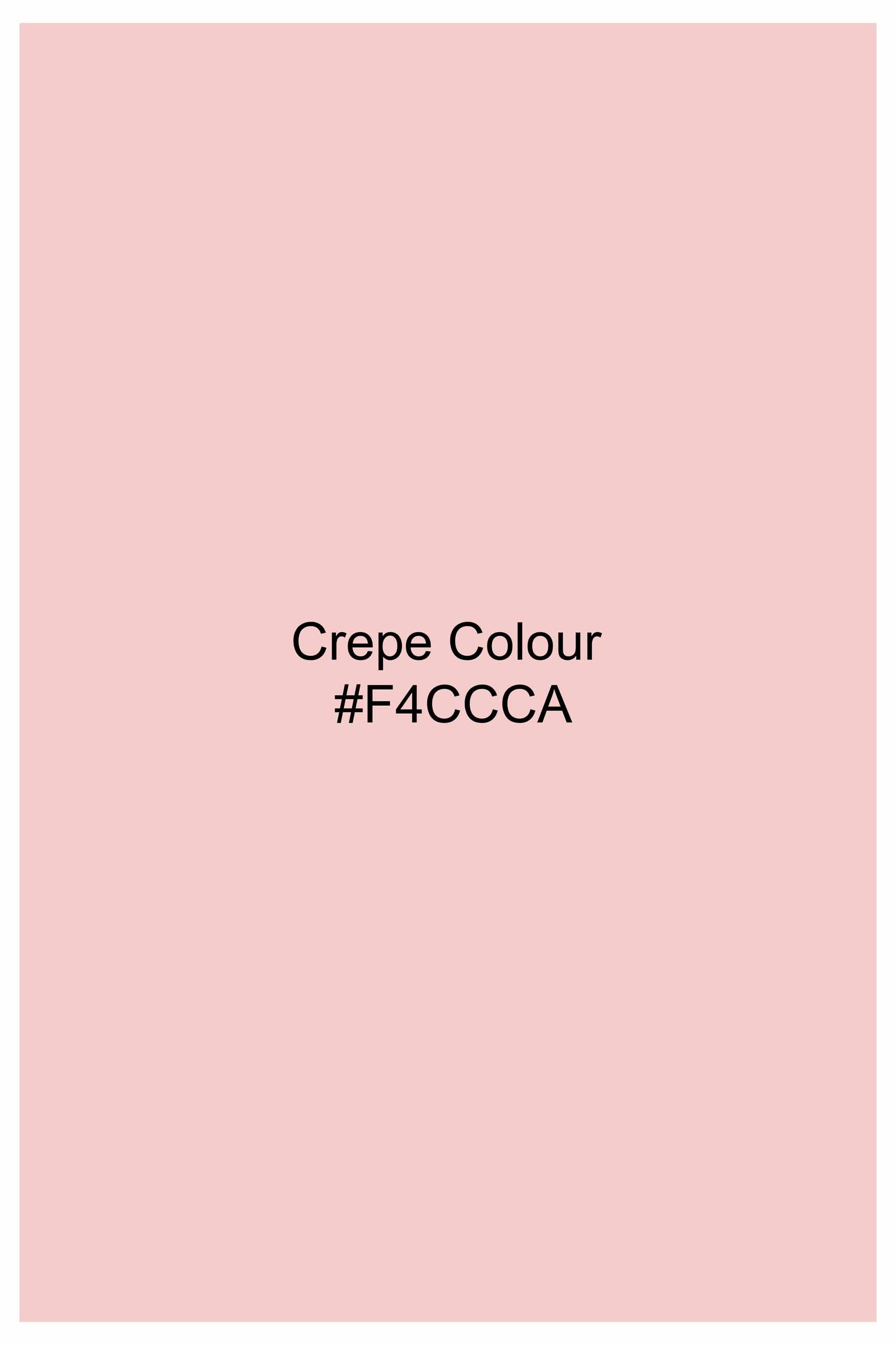 Crepe Peach Subtle Sheen Super Soft Premium Cotton Shirt