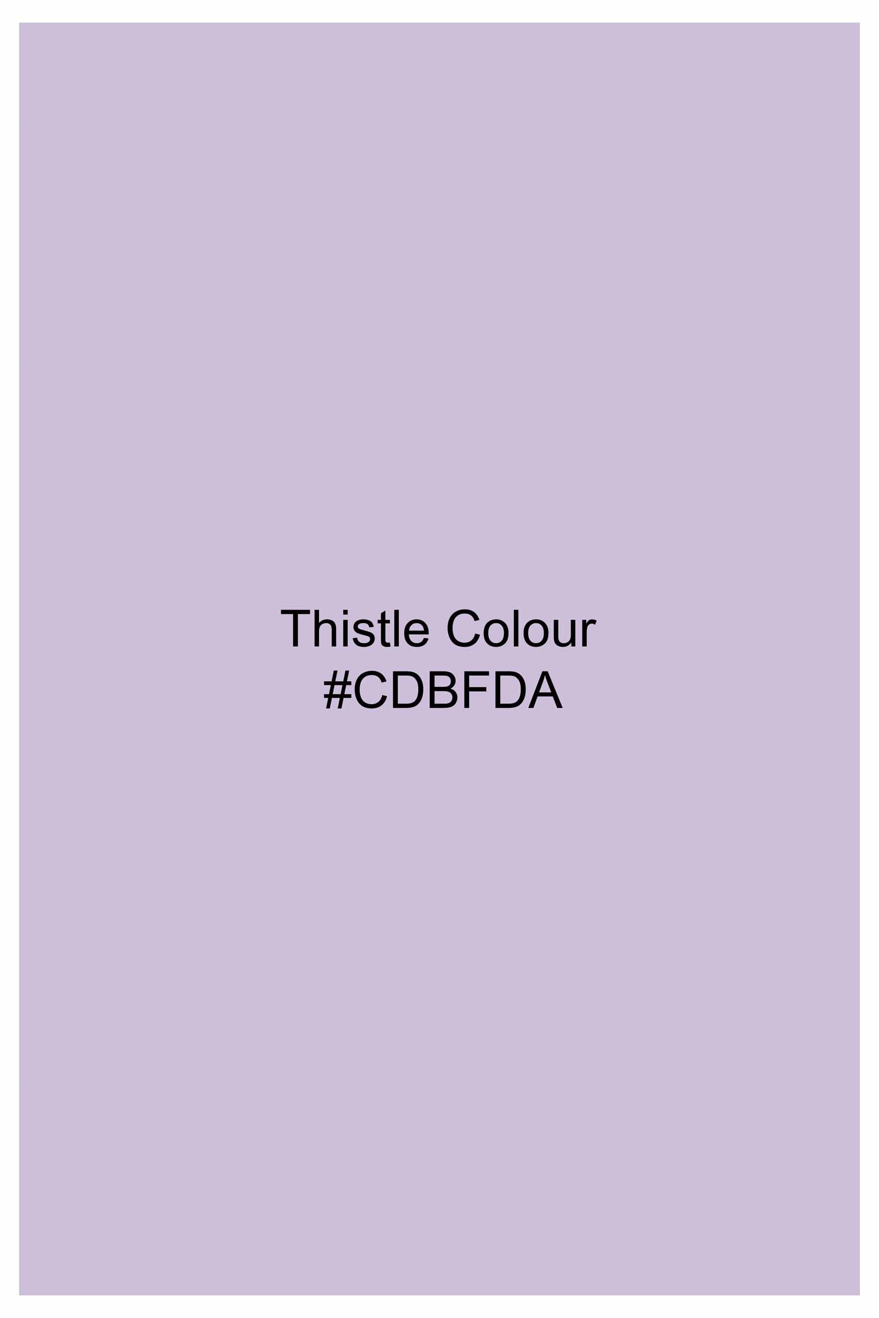 Thistle Purple Subtle Sheen Super Soft Premium Cotton Mandarin Shirt