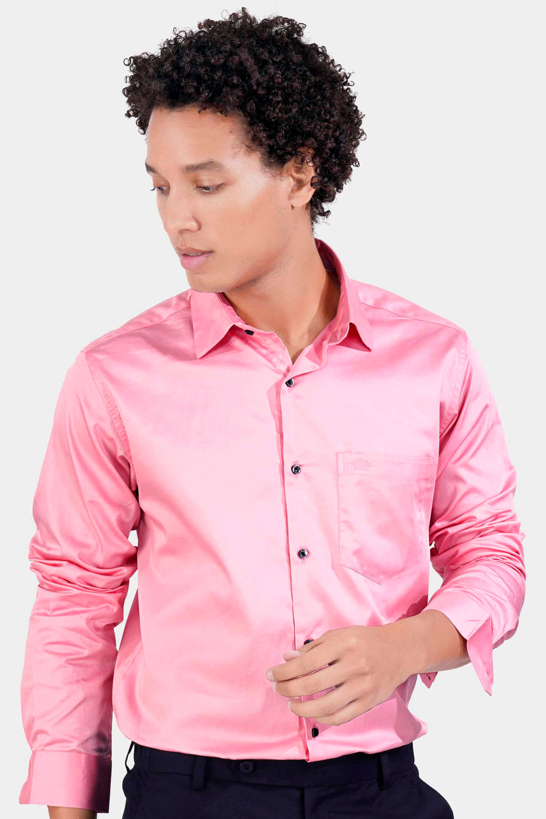 TAFFY PINK SUBTLE SHEEN SUPER SOFT PREMIUM COTTON SHIRT