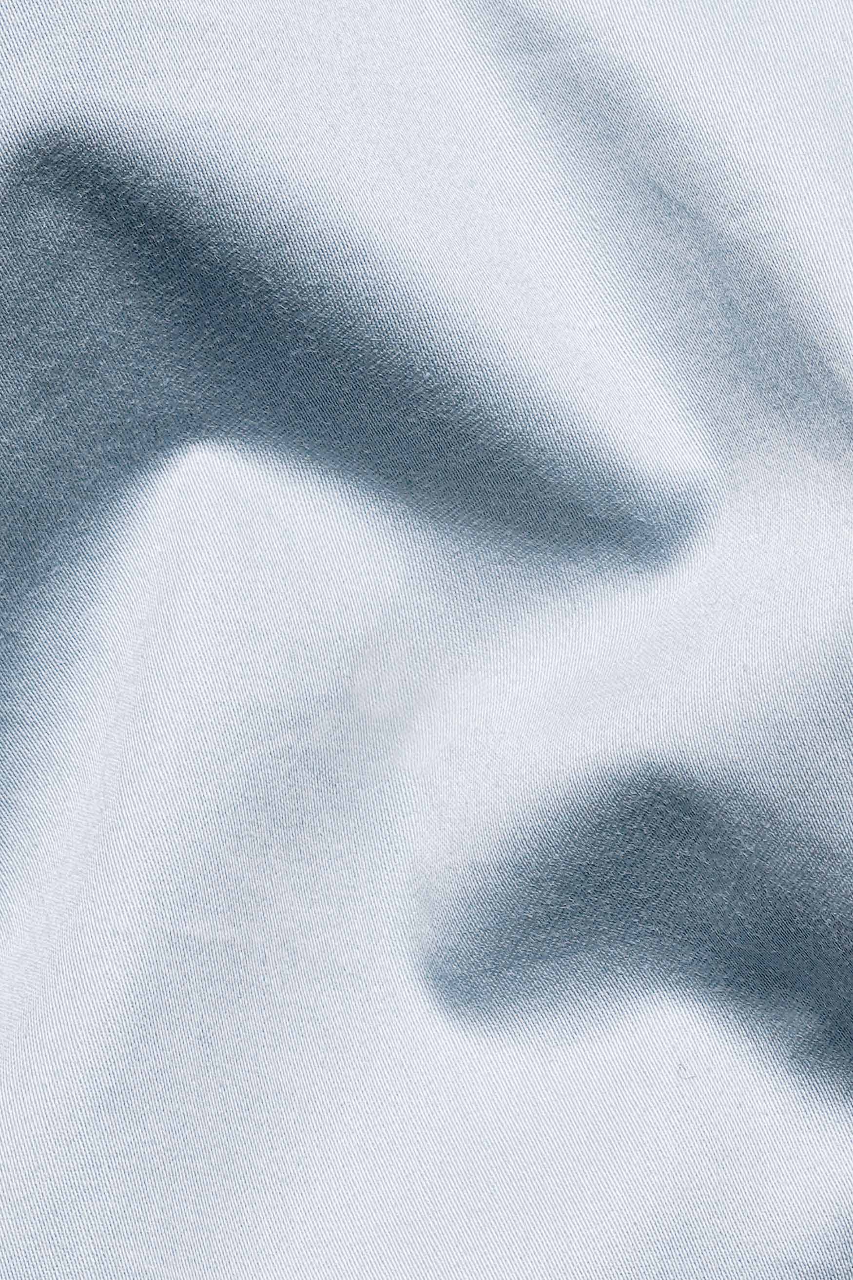 Ghost Blue Subtle Sheen Super Soft Premium Cotton Tuxedo Shirt