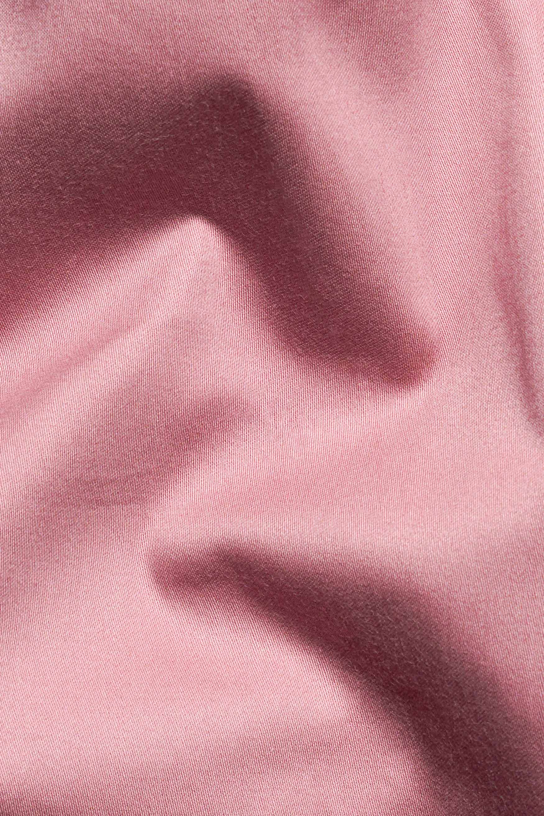 Shilo Pink Subtle Sheen Super Soft Premium Cotton Mandarin Shirt