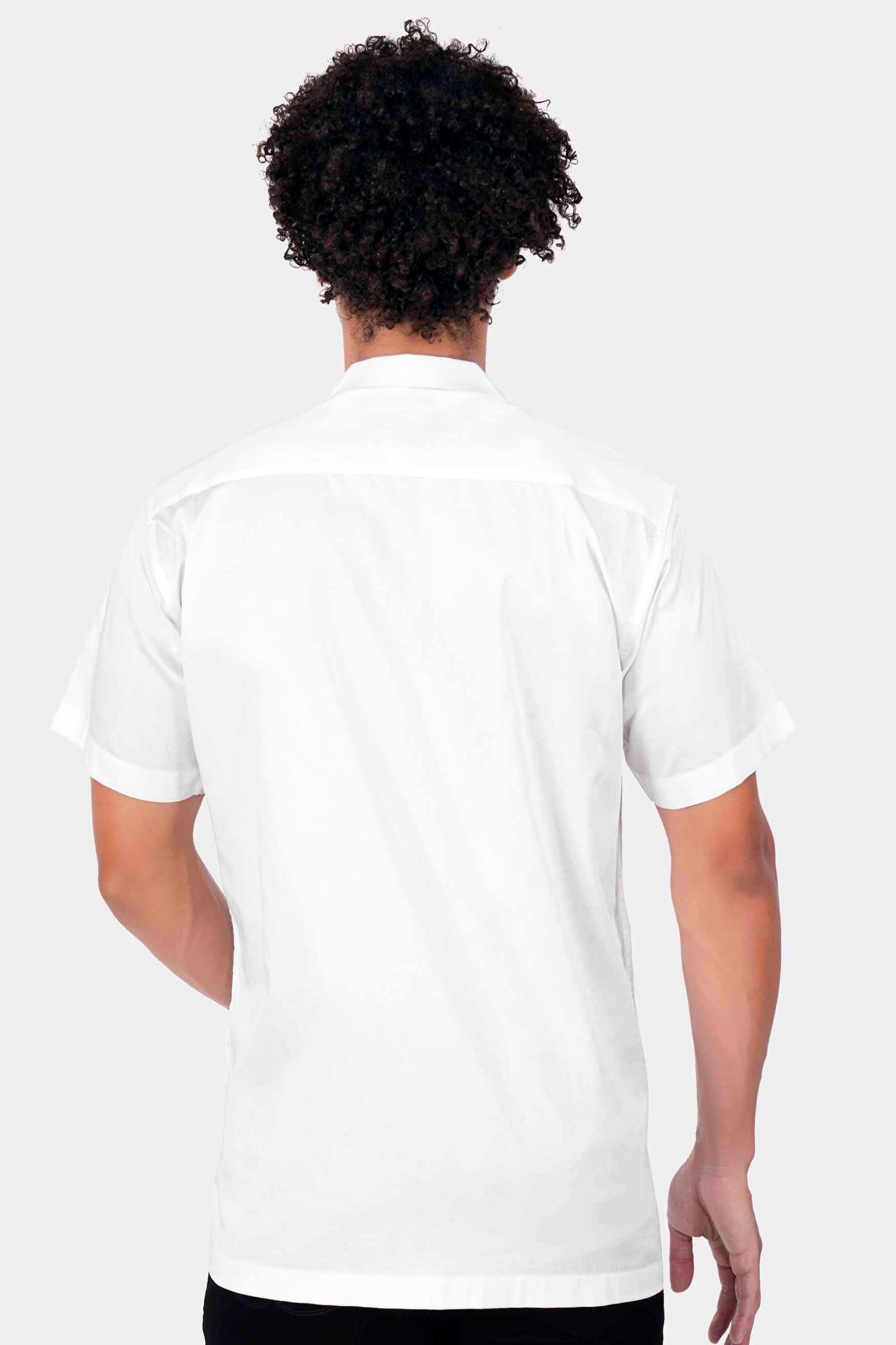 Bright White Funky Patchwork Subtle Sheen Super Soft Premium Cotton Designer Shirt