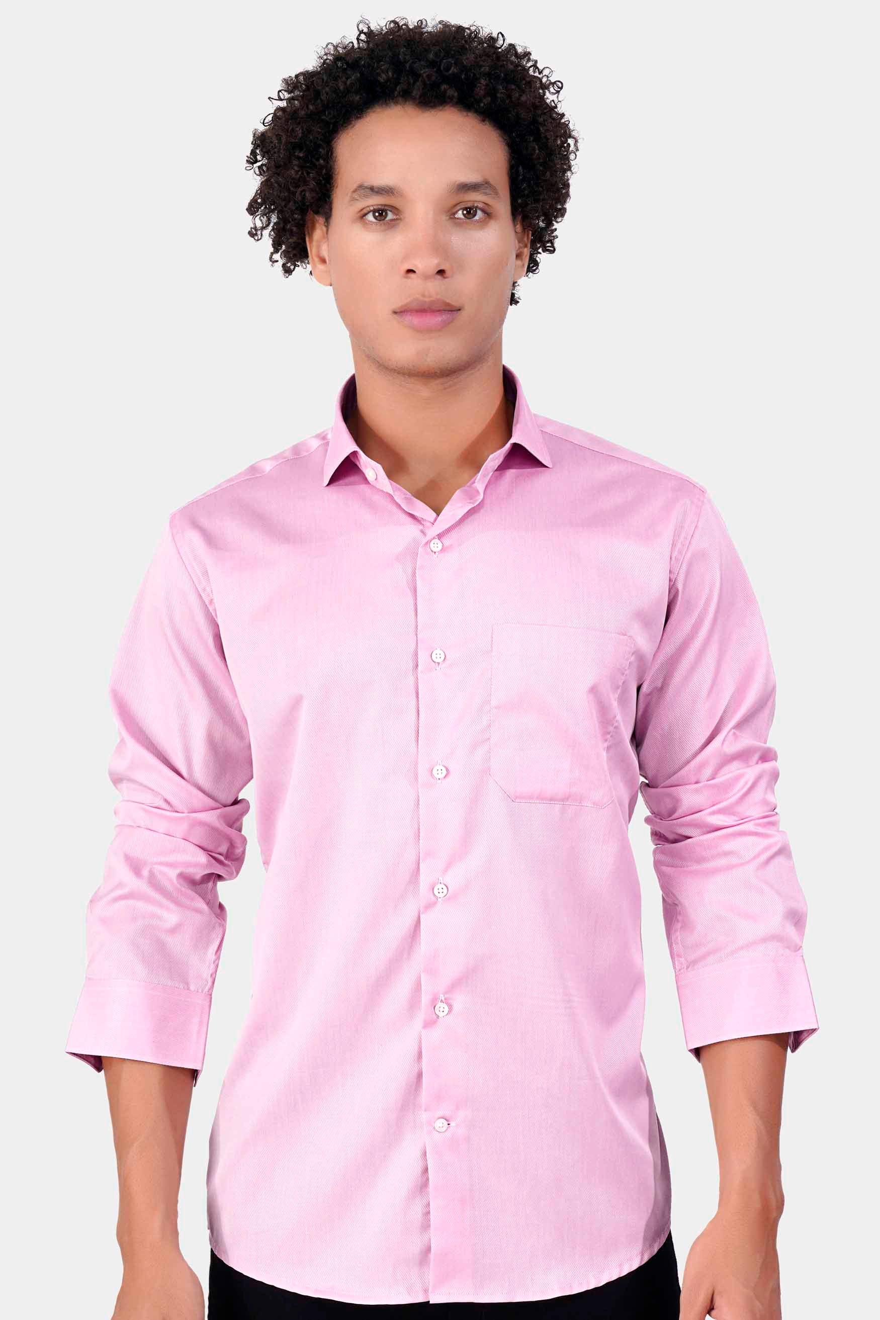 Taffy Pink Twill Premium Cotton Shirt