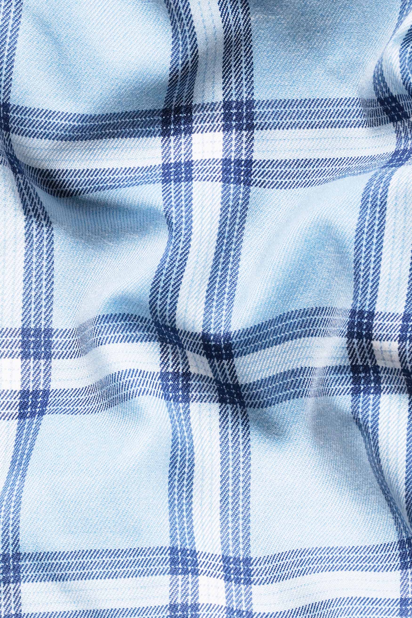 plaid-check cotton shirt | Drôle De Monsieur 