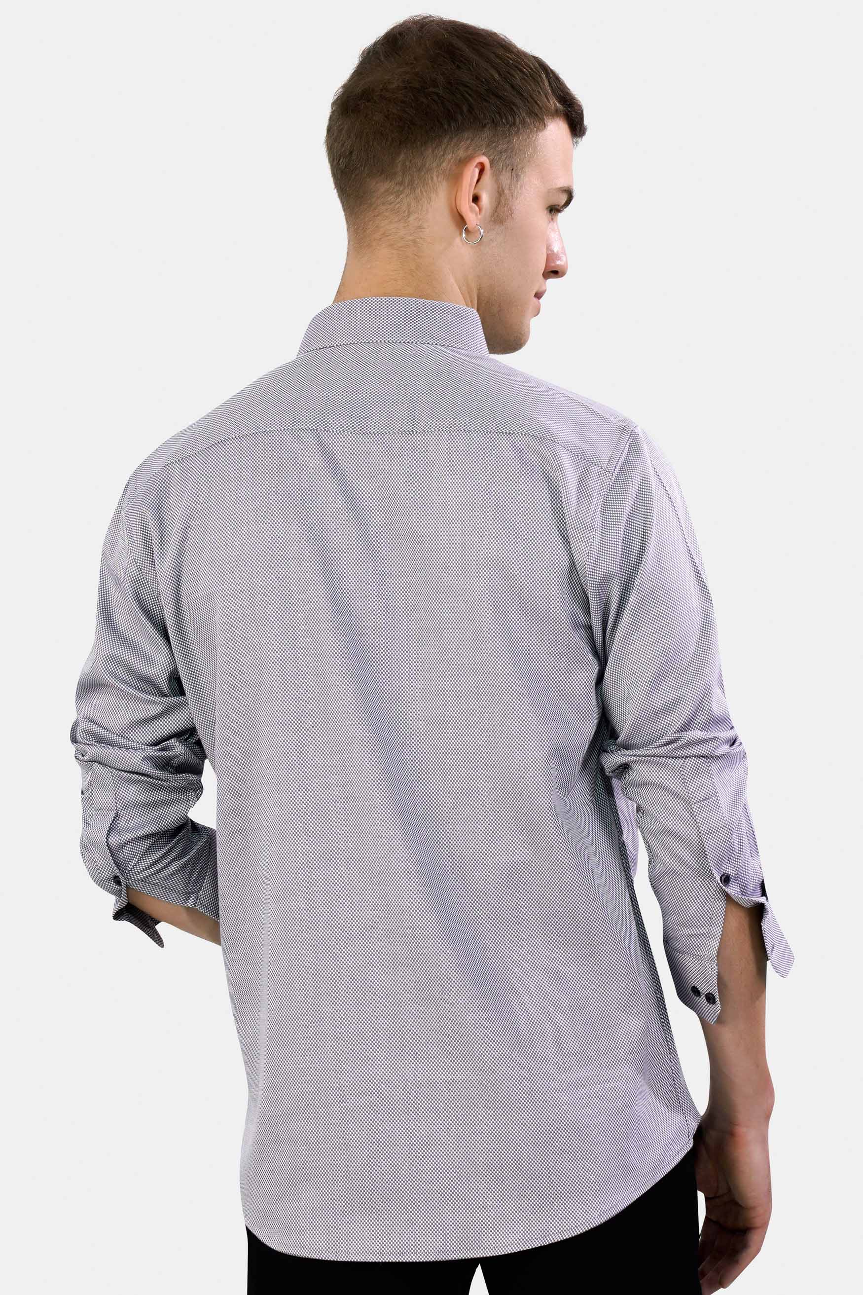 Oslo Gray Dobby Textured Premium Giza Cotton Designer Shirt